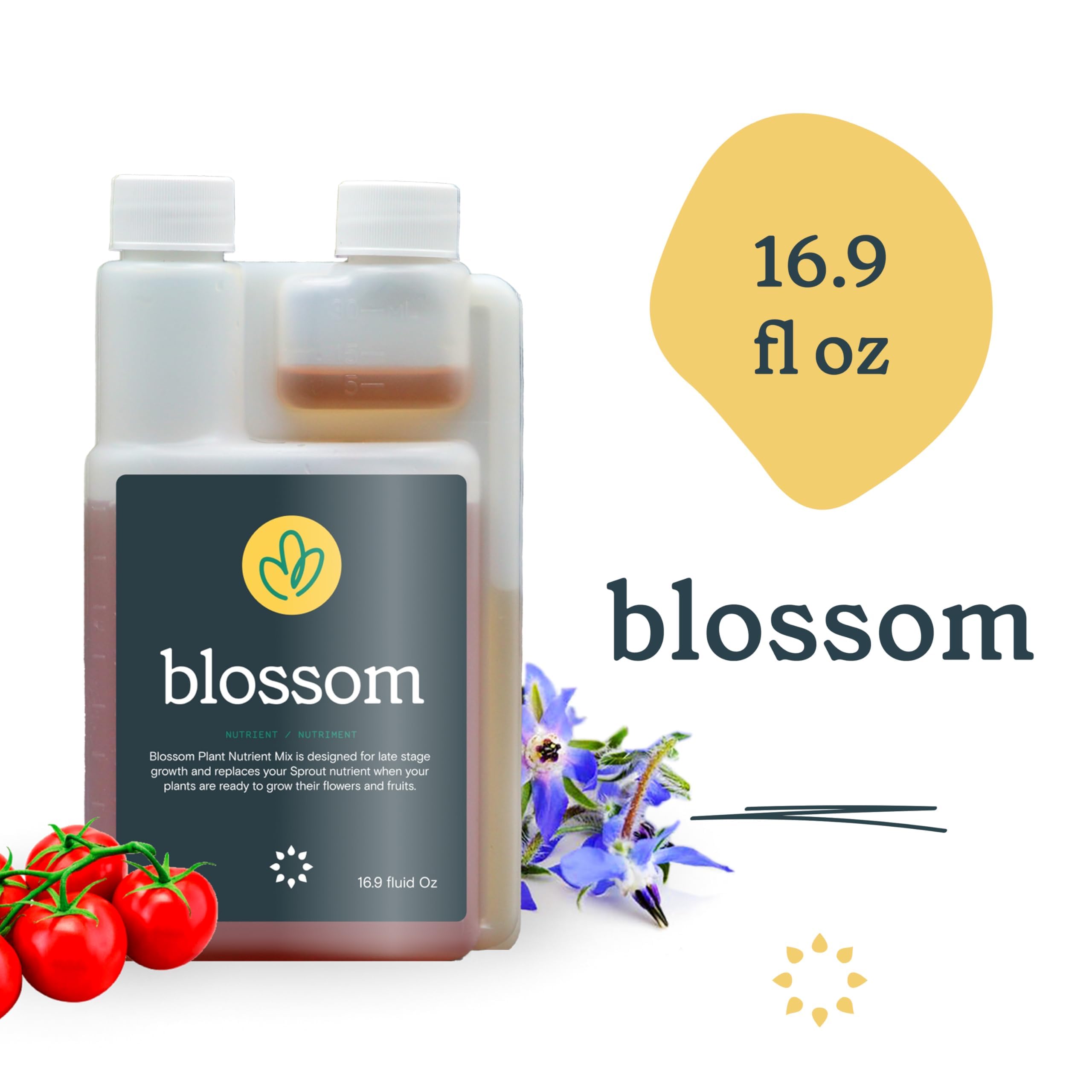 Rise Gardens Blossom Nutrient - Premium Hydroponic Plant Food for Maximum Growth in Indoor Gardens (16.9 oz) | Ideal for Hydroponic Systems, Vertical Farming & Home Gardening