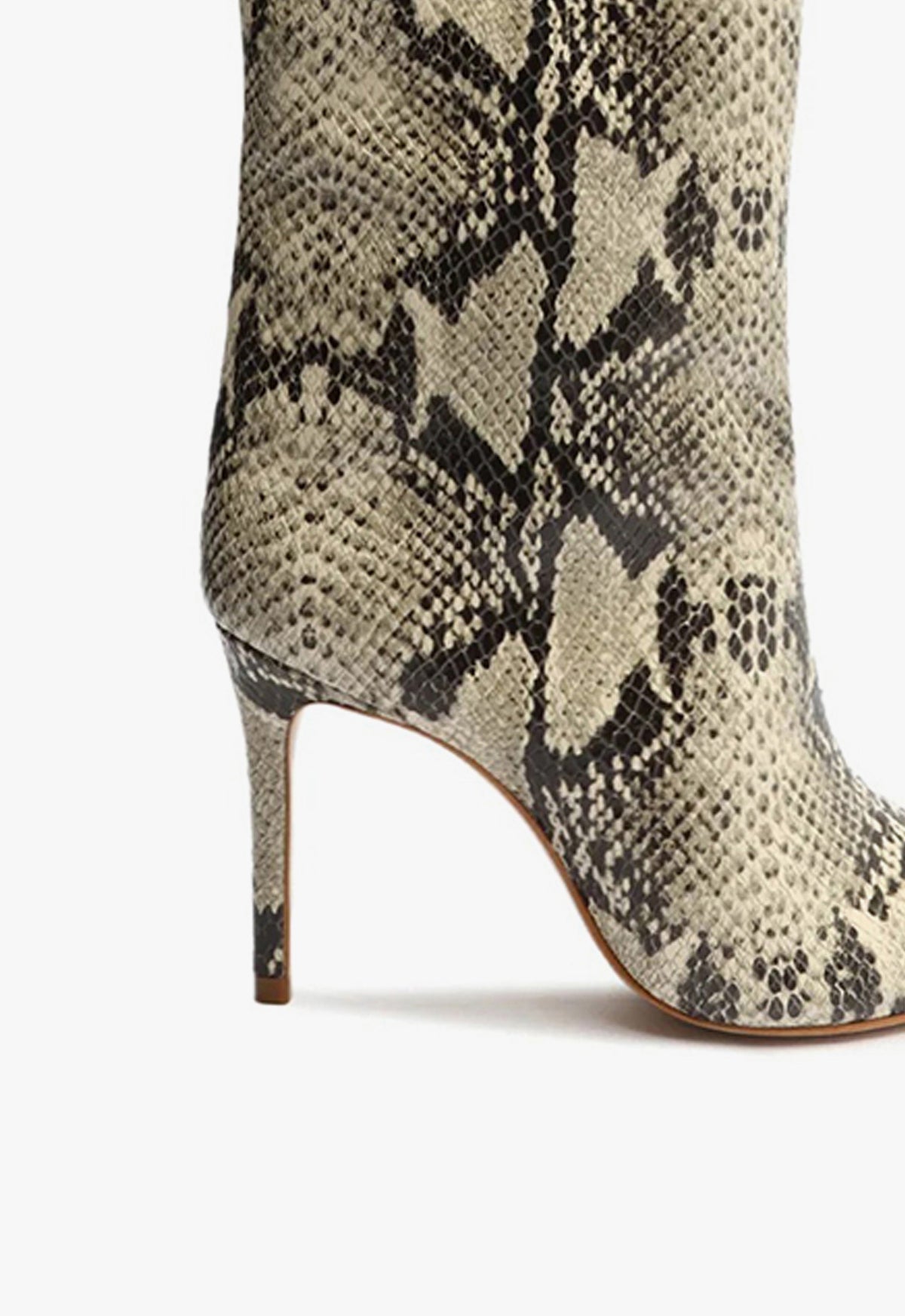 Maryana F18 Women's High Heel Boots - Snake Embossed Leather Pointed Toe Stiletto Booties for Night Out, Party & Evening Wear