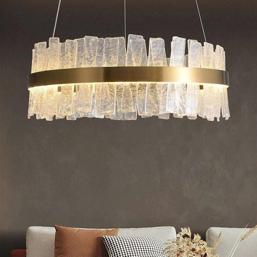 Beryl Modern Round Crystal Chandelier - Elegant Lighting Fixture for Dining Room, Living Room & Bedroom Decor