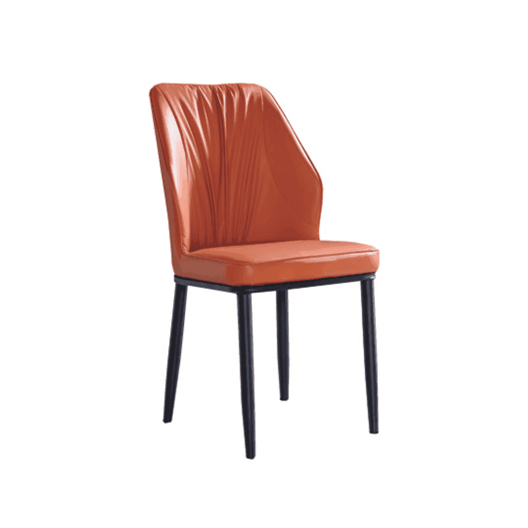 Matar Orange Dining Chair - Modern Comfortable Kitchen & Dining Room Chair for Home, Restaurant, Cafe | Perfect for Indoor & Outdoor Use