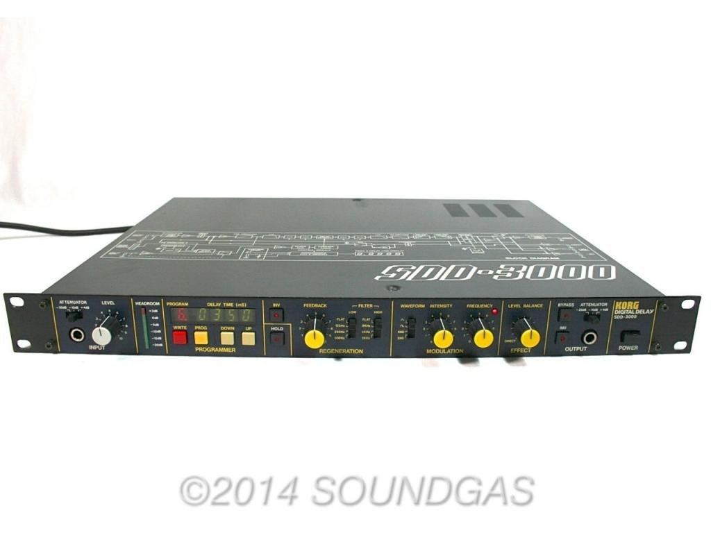 Korg SDD-3000 Vintage Digital Delay Rack Effect Unit - Classic Guitar Preamp & Early Digital Delay for Studio & Live Performances