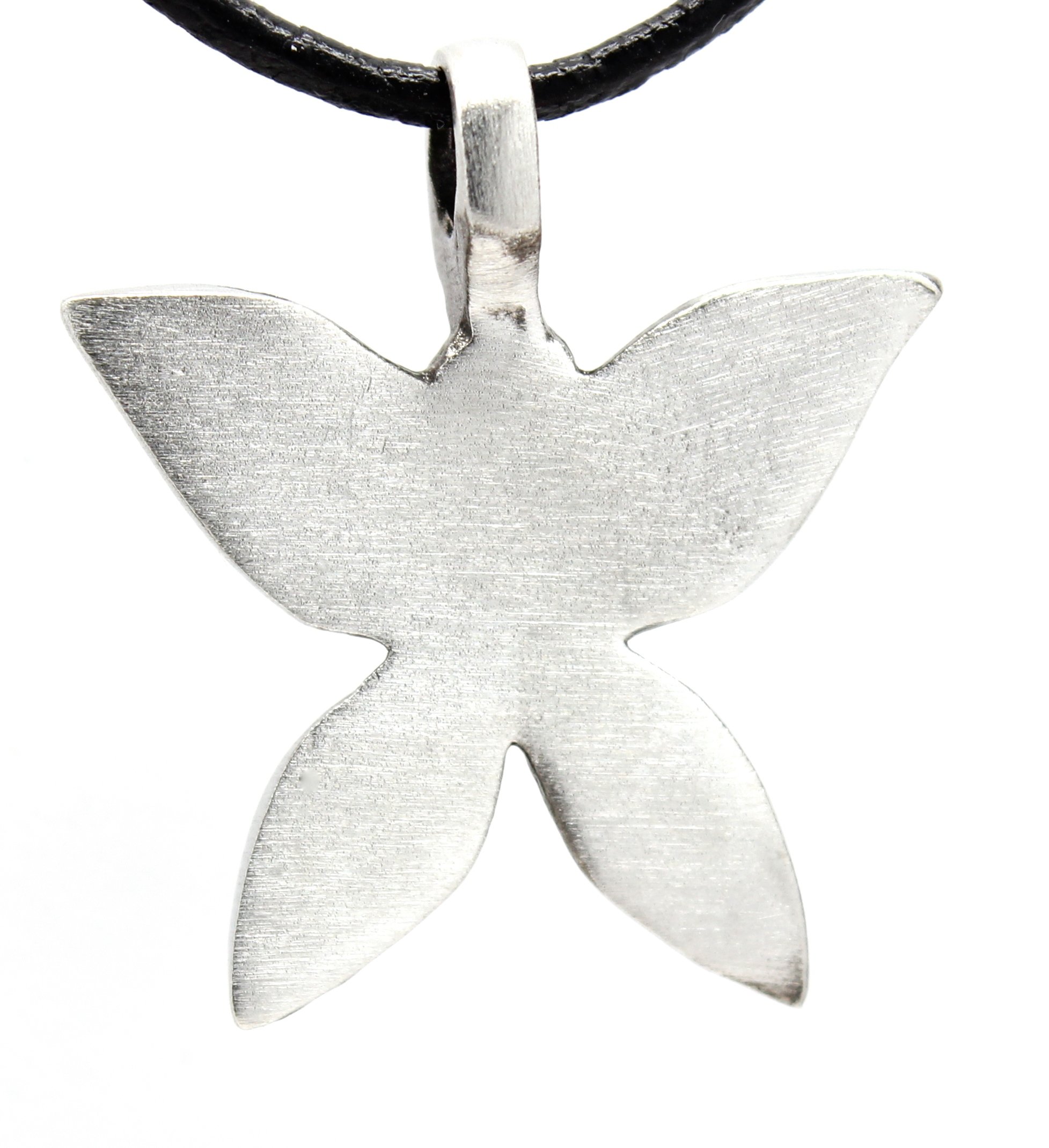 Celtic Knot Butterfly Pendant Necklace - Pewter Jewelry with Leather Cord for Women, Boho Style Gift for Her - Perfect for Everyday Wear, Parties & Special Occasions
