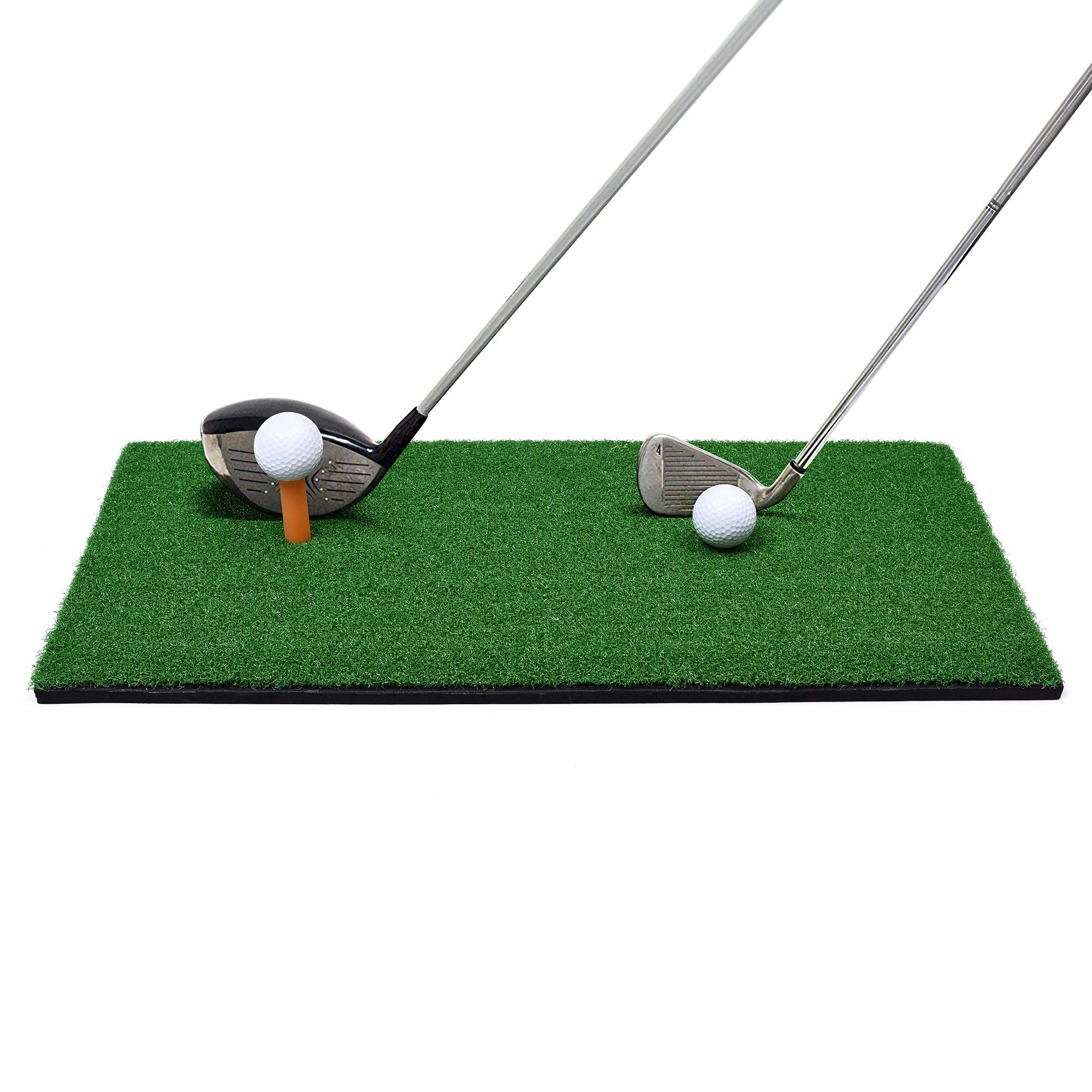 Premium Golf Training Mat - 3 Turf Designs (Fairway, Rough, Green) for Indoor/Outdoor Practice | Perfect for Home, Office & Backyard Use