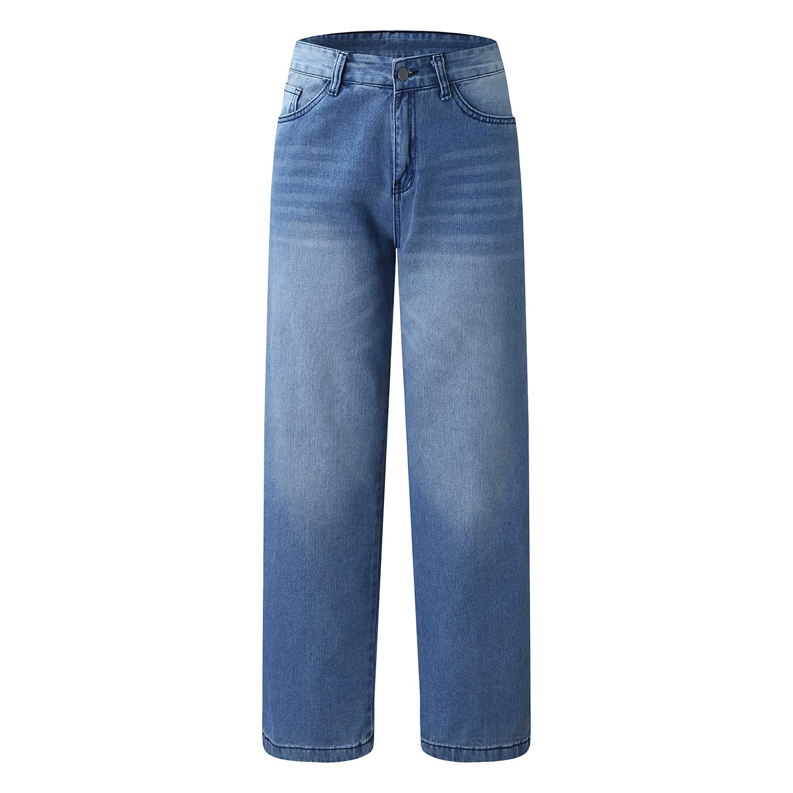 Women's High Waisted Stretch Denim Jeans with Lace Pocket Details - Comfortable Casual Pants for Everyday Wear, Work & Date Nights