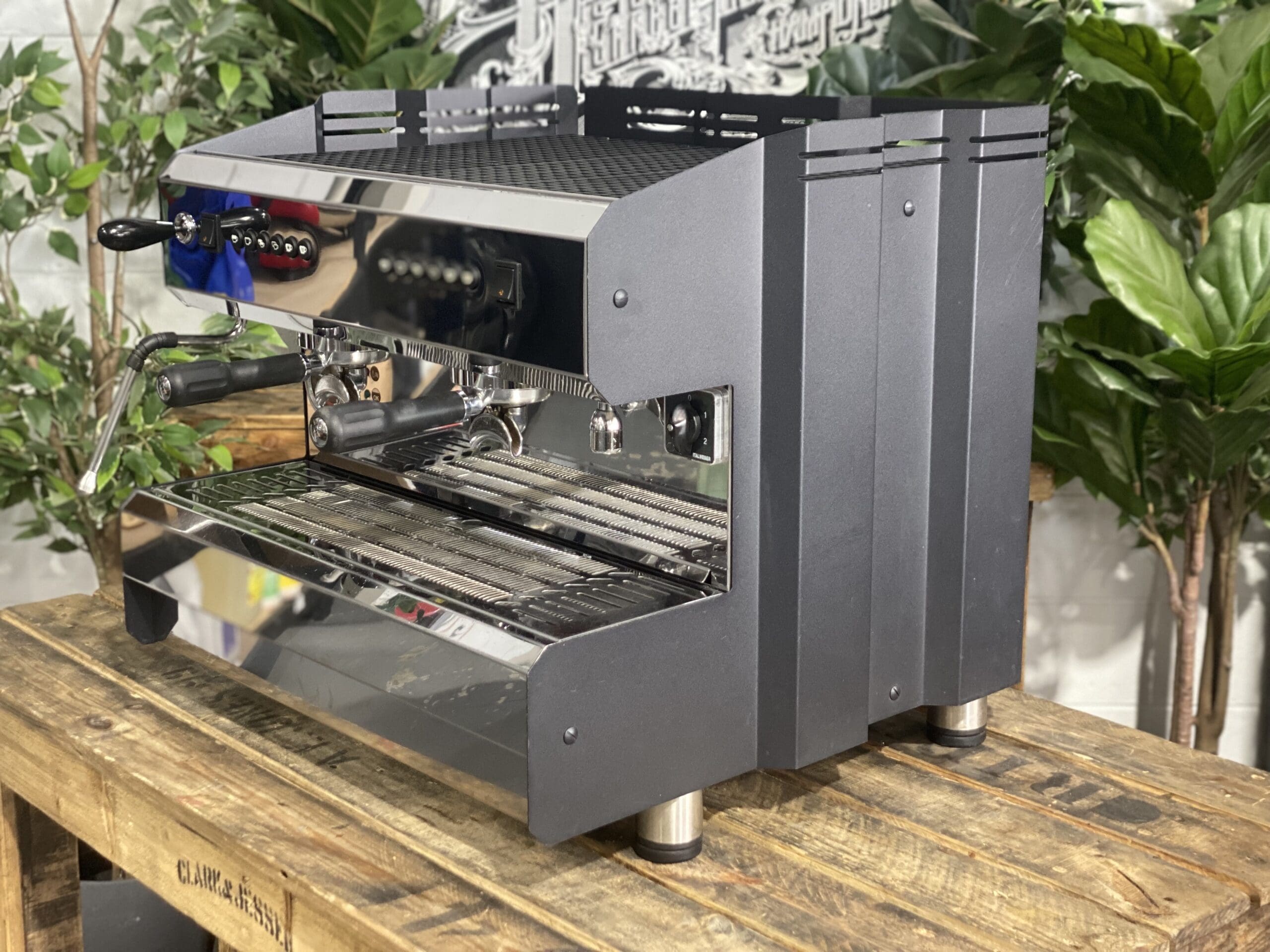 ACM Teknica 2 Group Black Commercial Espresso Machine for Coffee Shops, Restaurants & Offices - Professional Grade Coffee Maker with High Performance