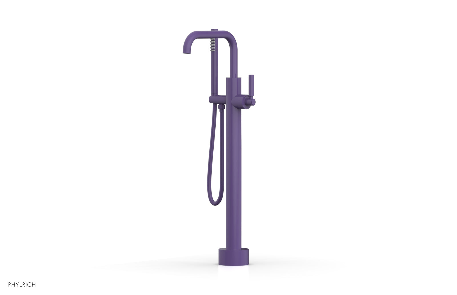 BASIC Low Floor Mount Tub Filler with Lever Handle and Hand Shower D130 45 03 - Perfect for Modern Bathroom Renovations and Spa-Like Shower Experiences
