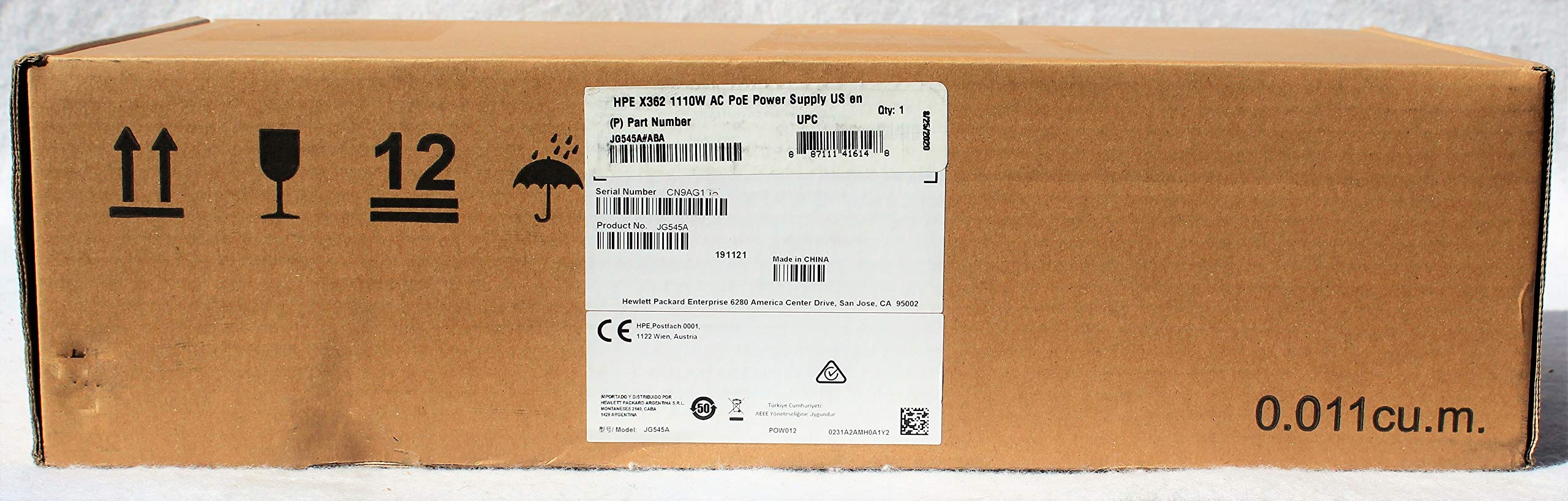 HPE JG545A#ABA Hot-Plug Redundant Power Supply Module 1110 - Reliable Server & Data Center Backup Power Solution for Business IT Infrastructure