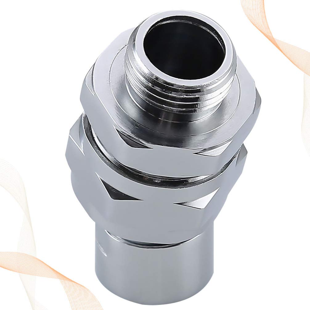 Cabilock Flexible Faucet Connector Hose - Swivel Joint Adapter for Shower Sprayer, Ball Shower Hose Connector & Arm Extender - Universal Fit for Kitchen Sink, Bathroom Shower & Outdoor Faucets - Includes Bright LED Shower Head with 360° Rotation