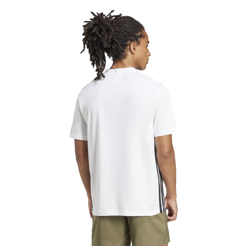Adidas Men's Essentials 3-Stripe T-Shirt - Comfortable Cotton Casual Tee for Gym, Workout & Everyday Wear