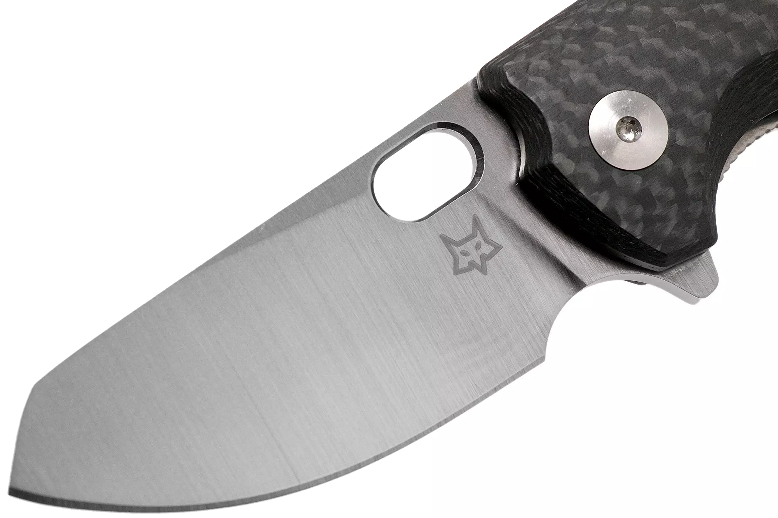 FOX Knives Baby Core Folding Pocket Knife - Premium M390 Super Steel Blade with Carbon Fiber Handle | Designed by Jesper Voxnæs | Made in Italy | Perfect for EDC, Outdoor Adventures & Survival Gear