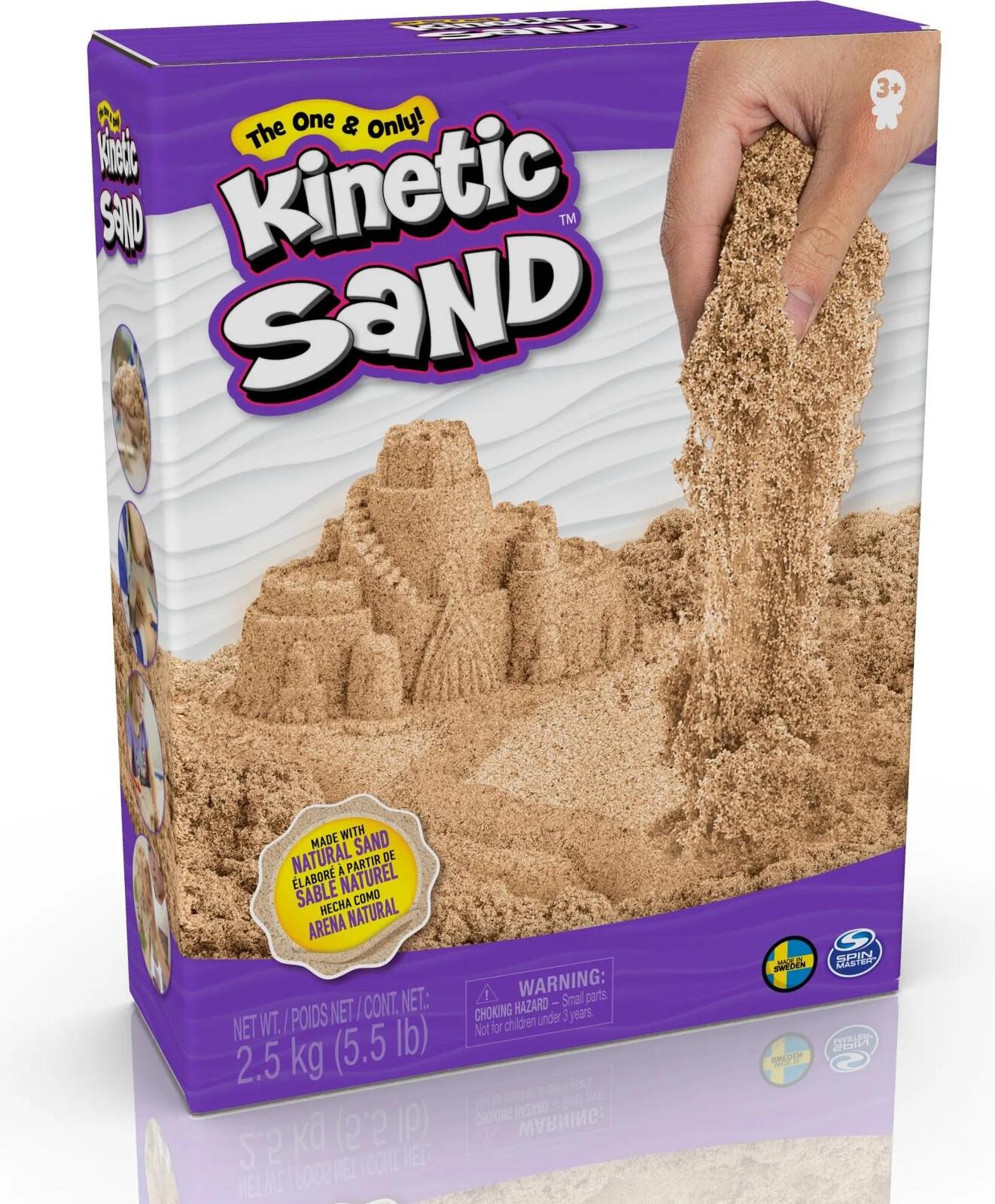 Kinetic Sand 2 lbs Brown - Moldable Sensory Play Sand for Kids, Stress Relief & Creative Fun | Perfect for Indoor Play, Therapy, and Educational Activities