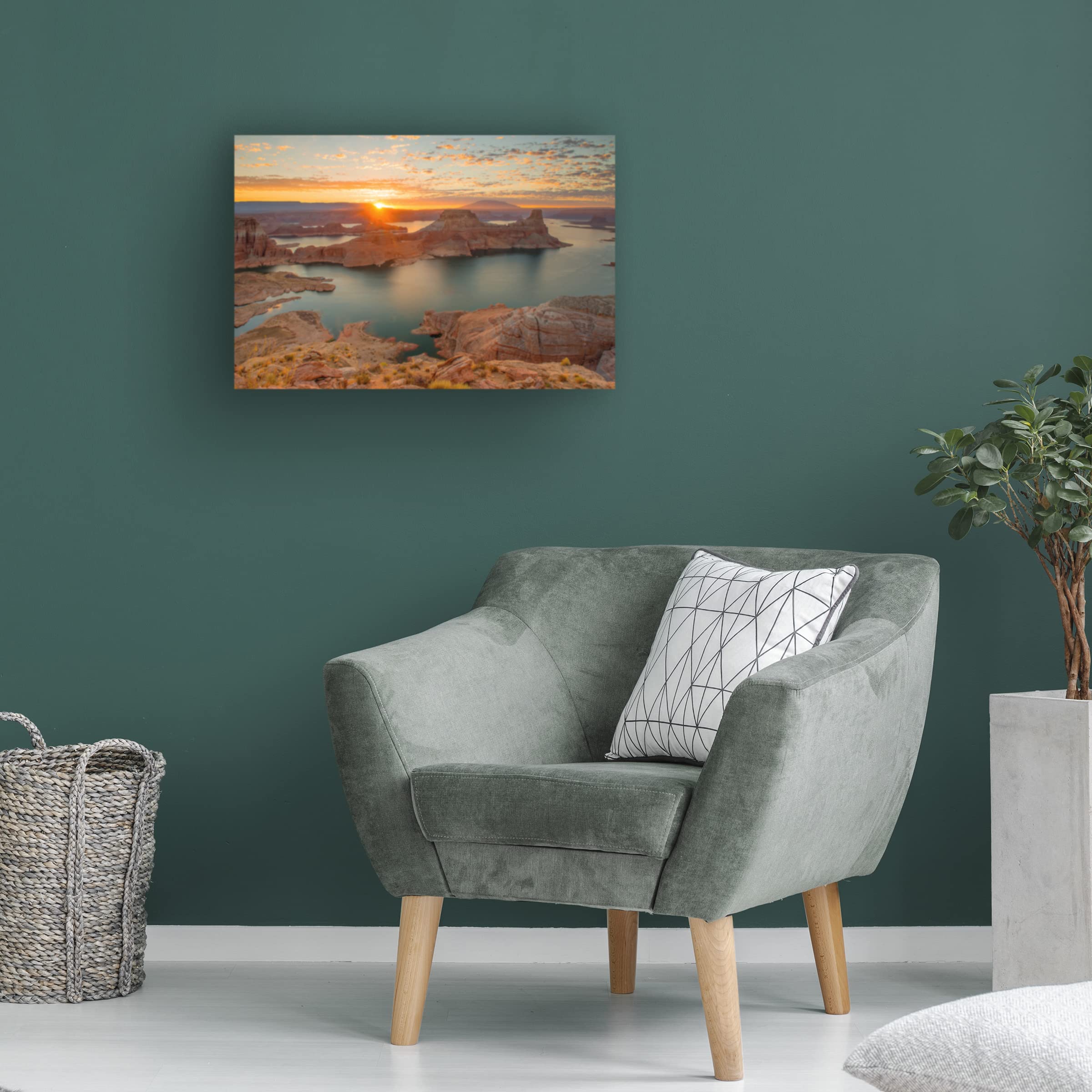 Trademark Fine Art 'Gunsight Sunrise' Canvas Art by John Gavrilis - Western Landscape Wall Decor for Living Room, Office & Cabin - Perfect for Home Decor & Gifts