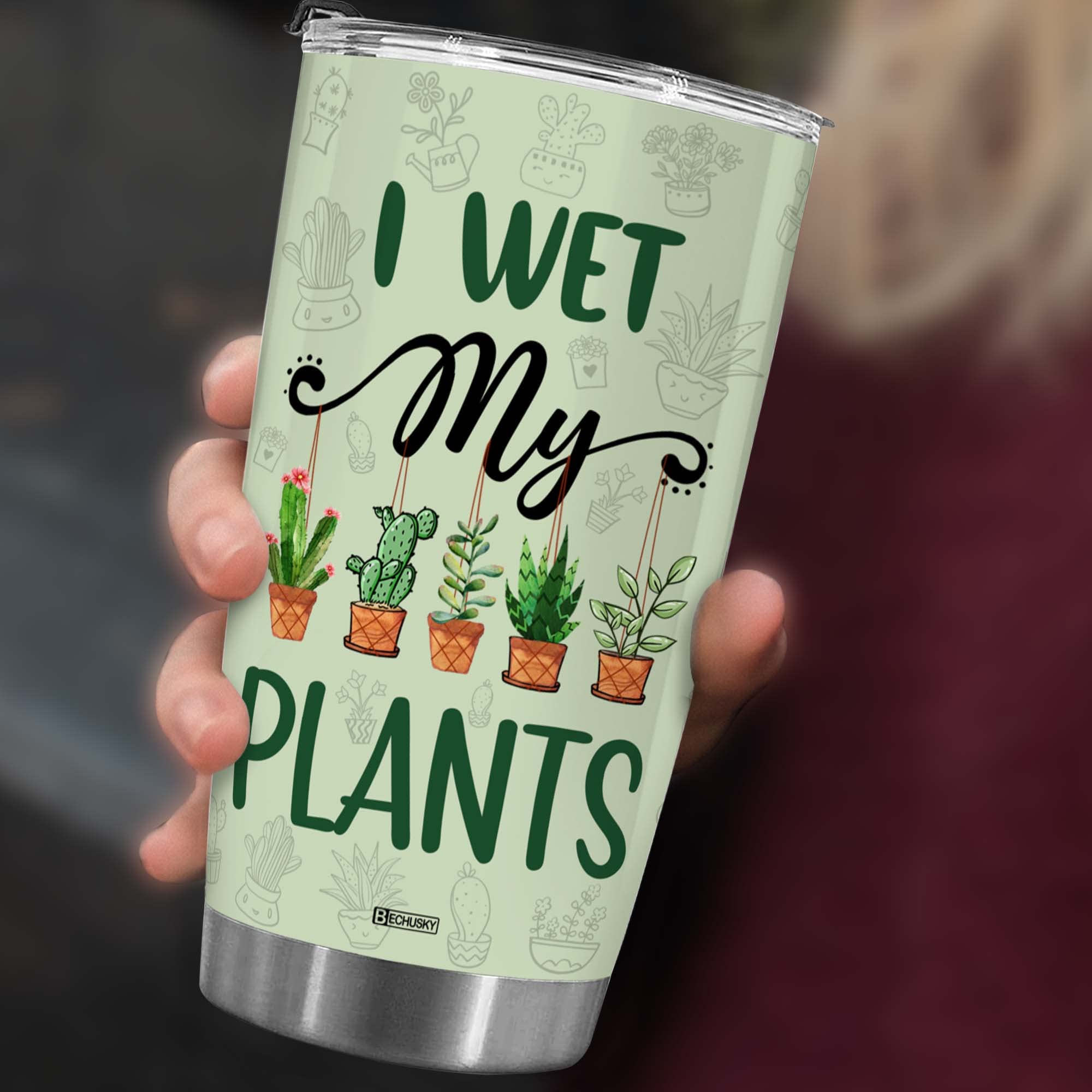 BECHUSKY 20OZ Plant Lover Tumbler - Insulated Coffee Cup for Women, Perfect Plant Mom Gift for Mother's Day, Gardening Enthusiasts & Plant Lovers (Great for Home, Office & Outdoor Use)