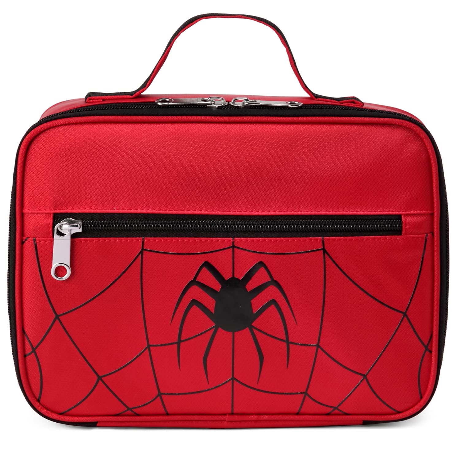 BLUEFAIRY Insulated Lunch Box for Boys & Kids - Leakproof School Lunch Bag for Elementary, Middle School & Kindergarten - Perfect for Daycare, Picnics & Outdoor Activities - Deep Red