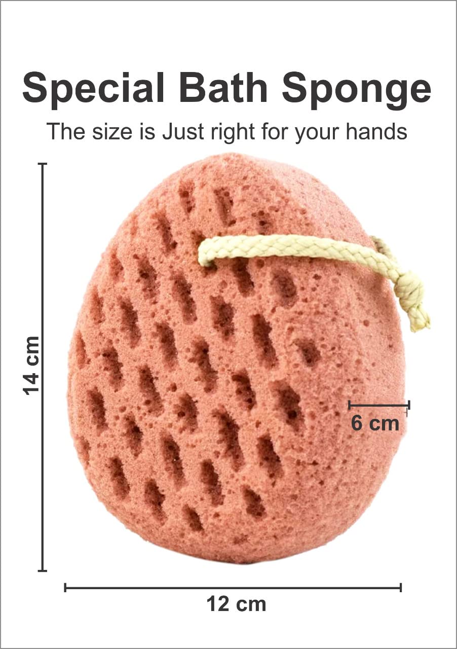 SOFTSWISS 2-Pack Large Exfoliating Bath Sponges for Women & Men - Premium Loofah Body Scrubber & Shower Pouf for Deep Cleansing & Skin Exfoliation - Perfect for Daily Shower, Spa & Body Wash (Brown Grey)
