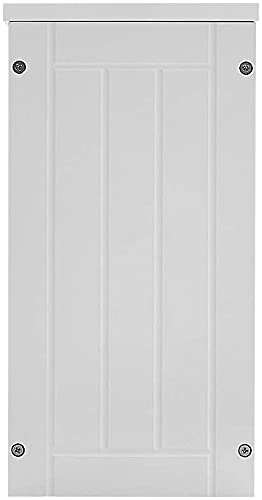 Wooden Bathroom Storage Organizer - Freestanding Toilet Paper Holder & Multi-Purpose Cleaning Tidy Box - Compact Shaker Style Cabinet for Bathroom, Kitchen, or Laundry Room (White)