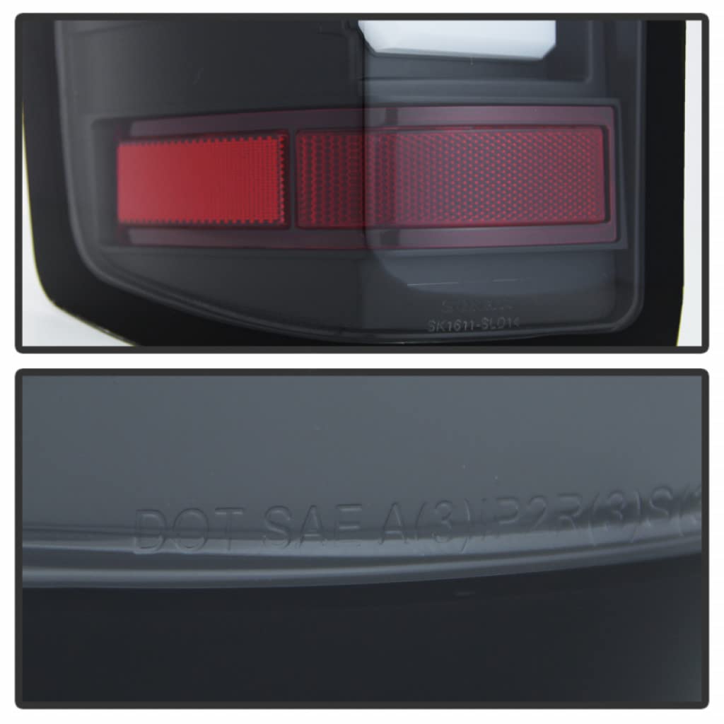 2014-2016 Chevy Silverado 1500 Spyder LED Tail Lights Pair with Light Bar - Black (Part# 5079985) | Upgrade Your Truck's Style & Visibility for Night Driving & Off-Road Adventures