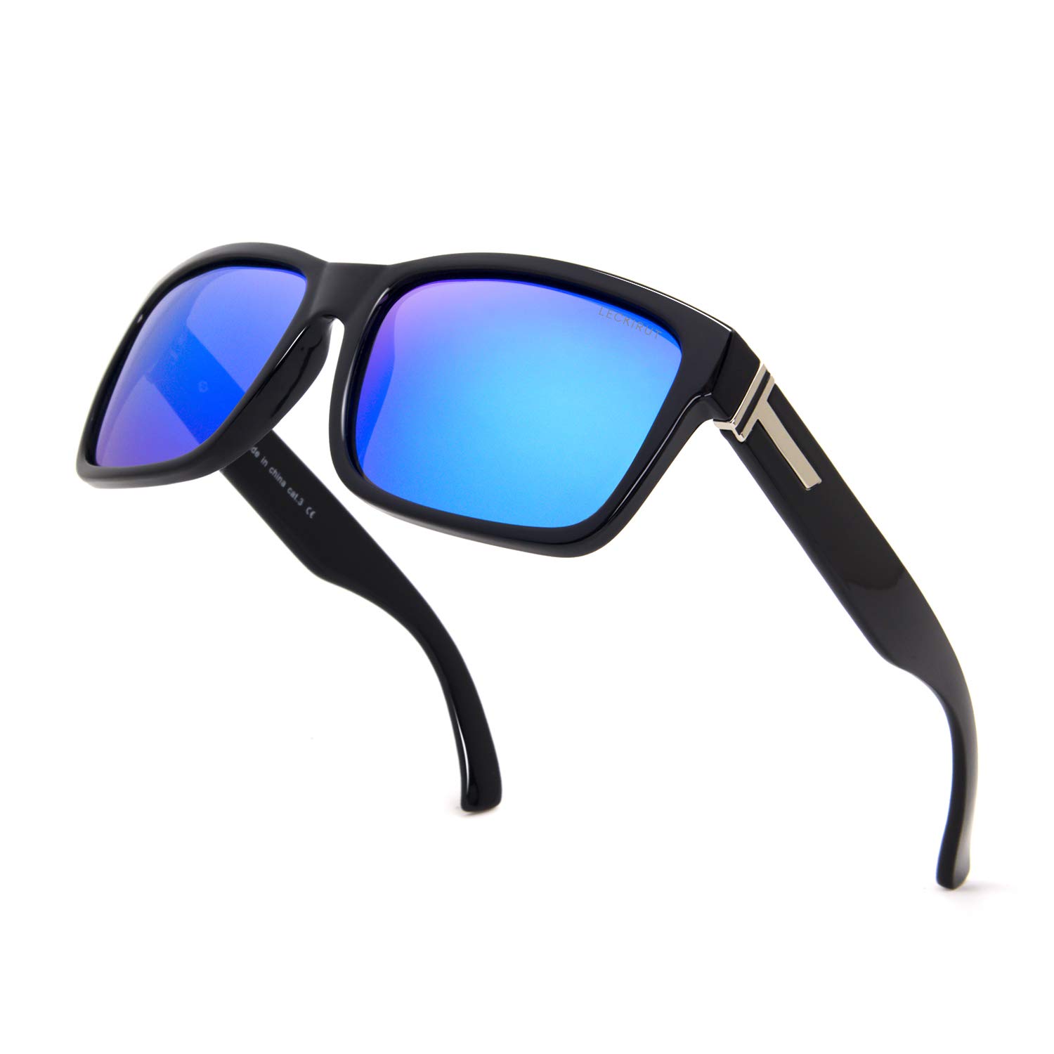 Vintage Polarized Sunglasses for Men & Women - Retro Oversized Square Mirror UV Protection Sunglasses - Perfect for Driving, Beach & Outdoor Activities