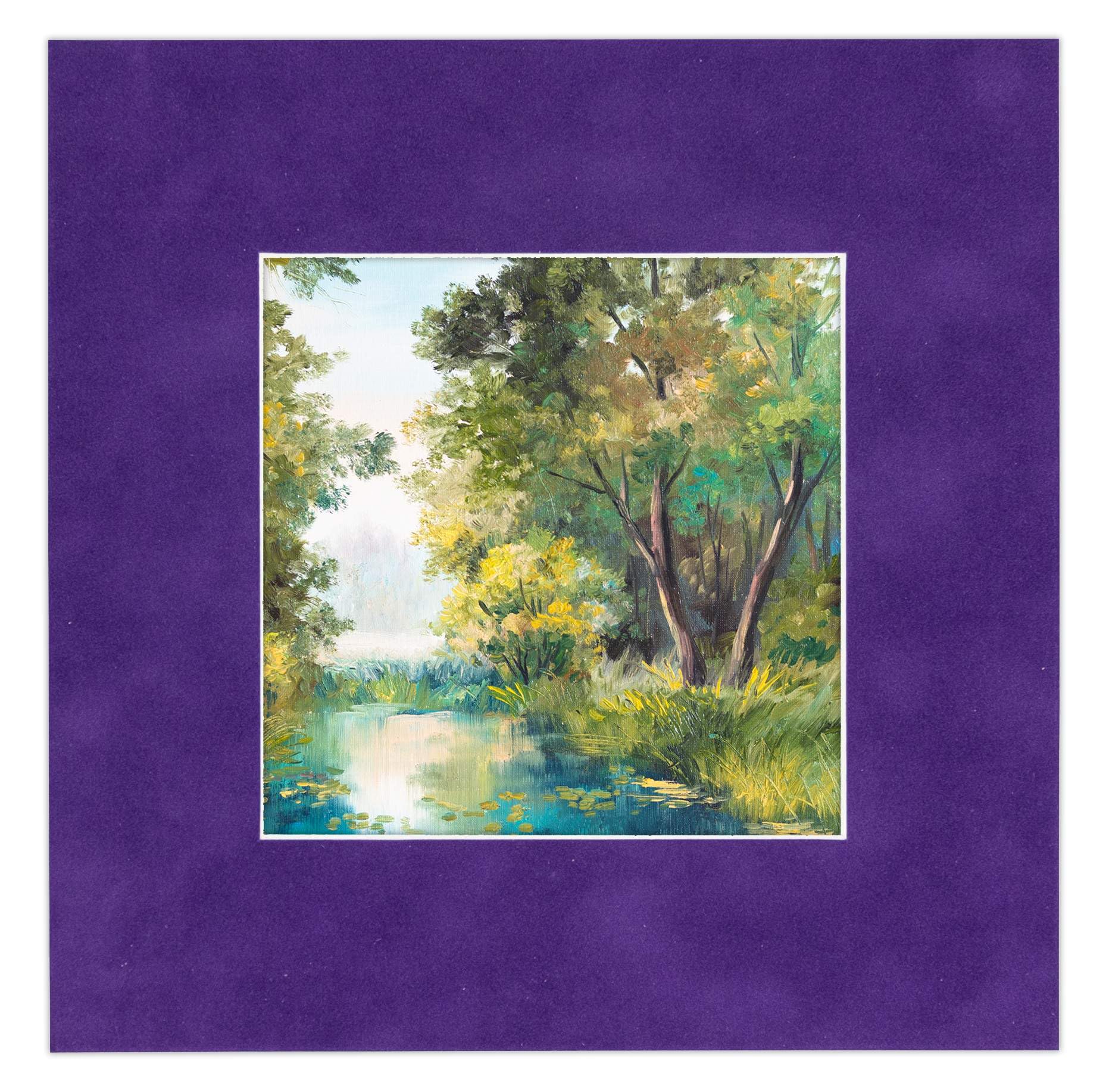 20x38 Acid-Free Purple Crocus Suede Precut Mat Board with Backing - Bevel Cut for 16x32 Photos - 4-Ply Thickness - Includes Crystal Clear Self-Seal Photo Mat Bag - Perfect for Picture Framing, Art Displays, and Home Decor
