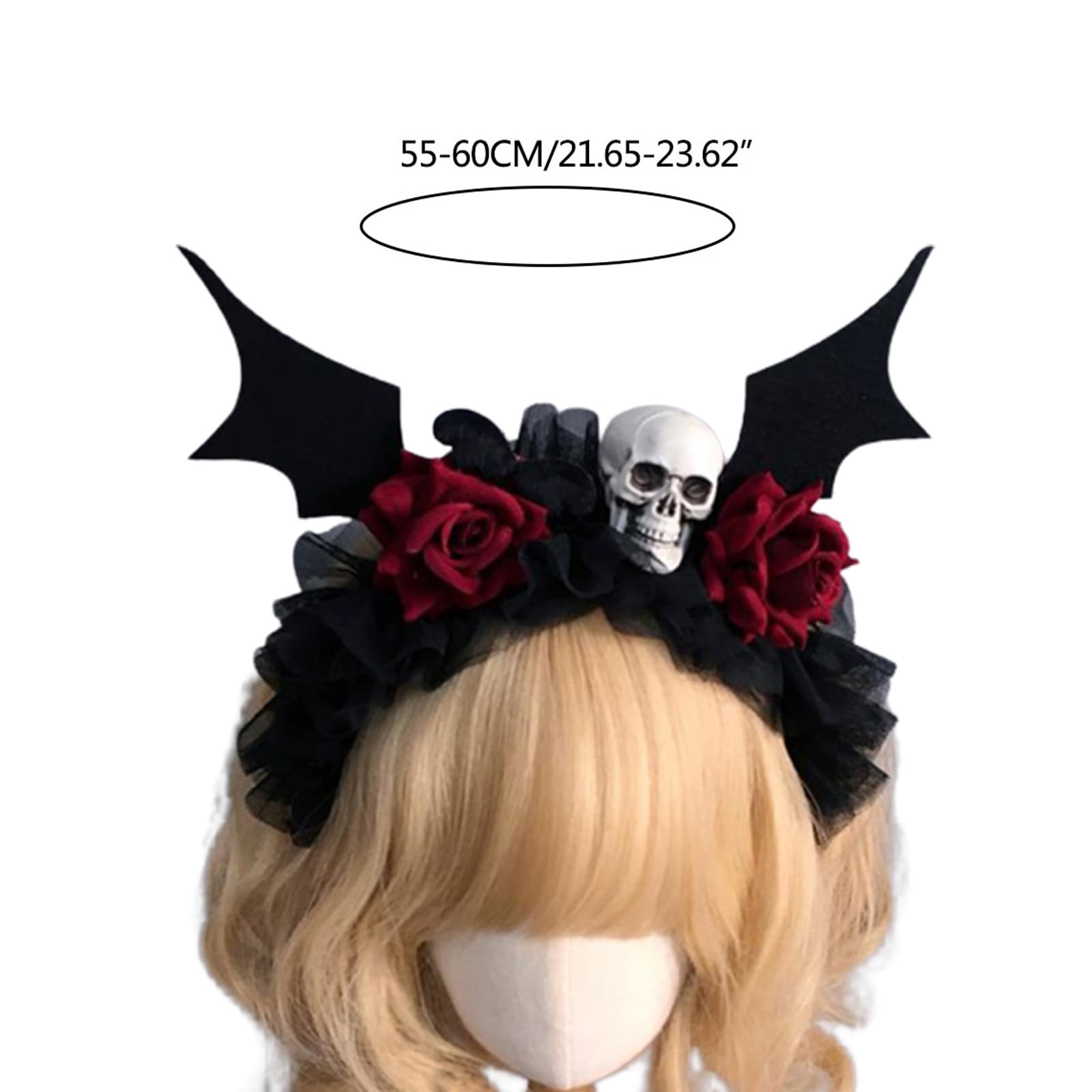 Gothic Rose Hairband with Veil - Elegant Dark Floral Headpiece for Women | Perfect for Cosplay, Halloween, Day of the Dead Costumes | Gothic Wedding, Victorian Party & Dark Fashion Event Accessory | Great for Themed Parties, Photo Shoots & Alternative Fashion Styles | Ideal for Gothic Lolita, Steampunk Outfits & Dark Aesthetic Photography