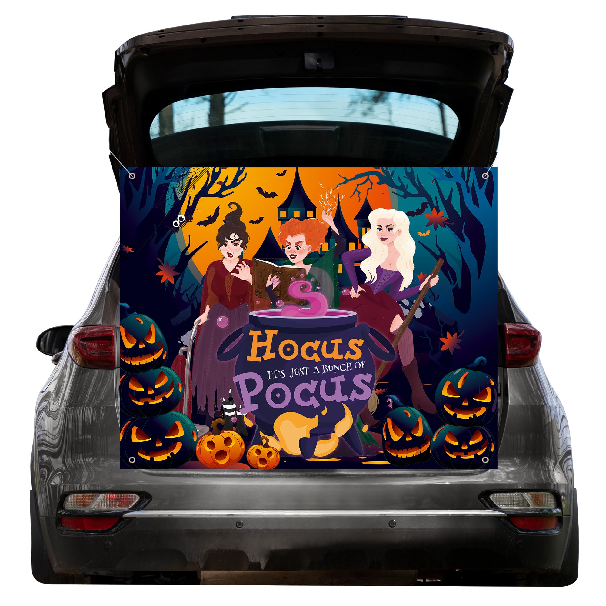 Halloween Car Decorations Kit - SUV Banner & Waterproof Archway for Outdoor Party