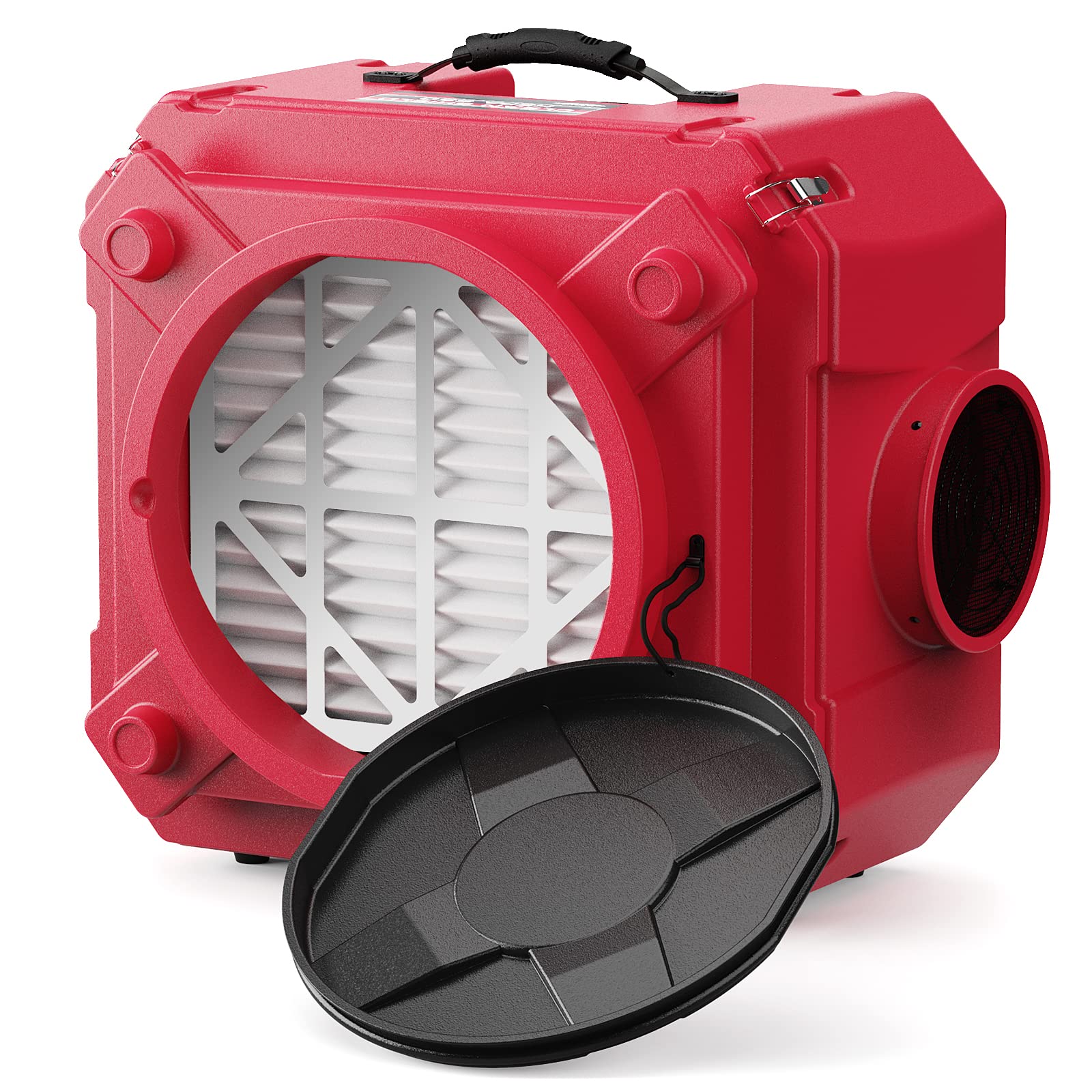 ALORAIR CleanShield HEPA 550 Air Scrubber - Commercial & Industrial Grade Negative Air Machine with HEPA Filtration, cETL Certified, GFCI Outlet, 10-Year Warranty (Red) - Ideal for Construction Sites, Mold Remediation, and Hospital Air Purification