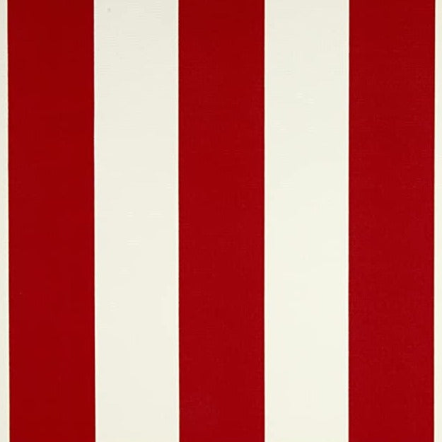 Premium Cabana Red Stripe Outdoor Fabric - Waterproof & UV Resistant - Perfect for Patio Furniture, Cushions, and Poolside Decor