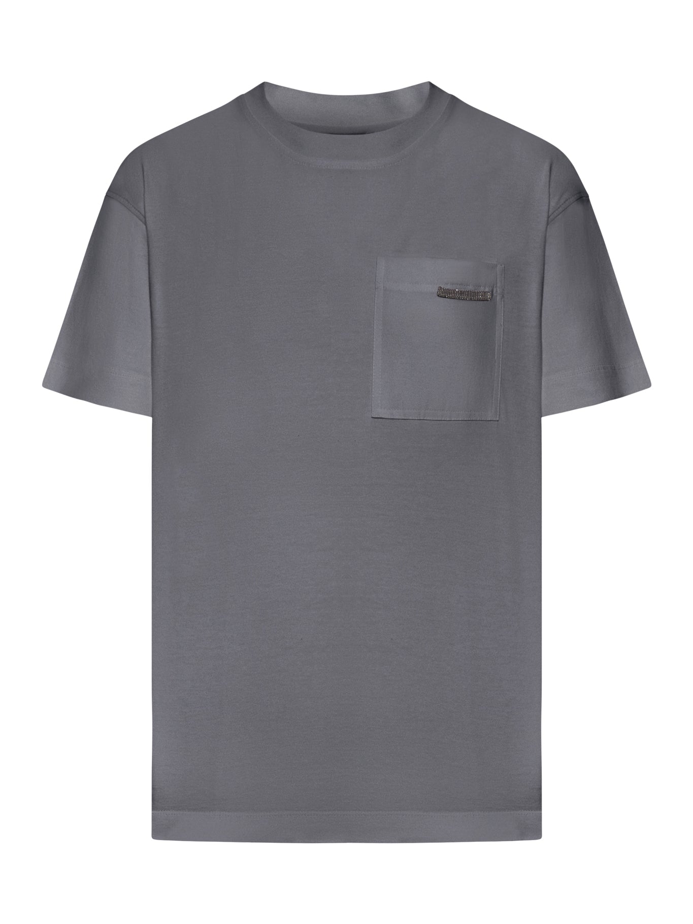Brunello Cucinelli Premium Cotton T-Shirt for Men - Soft Grey Casual Tee (Style: MPT81EC710 C080Piombo) - Perfect for Everyday Wear, Office & Weekend Outfits