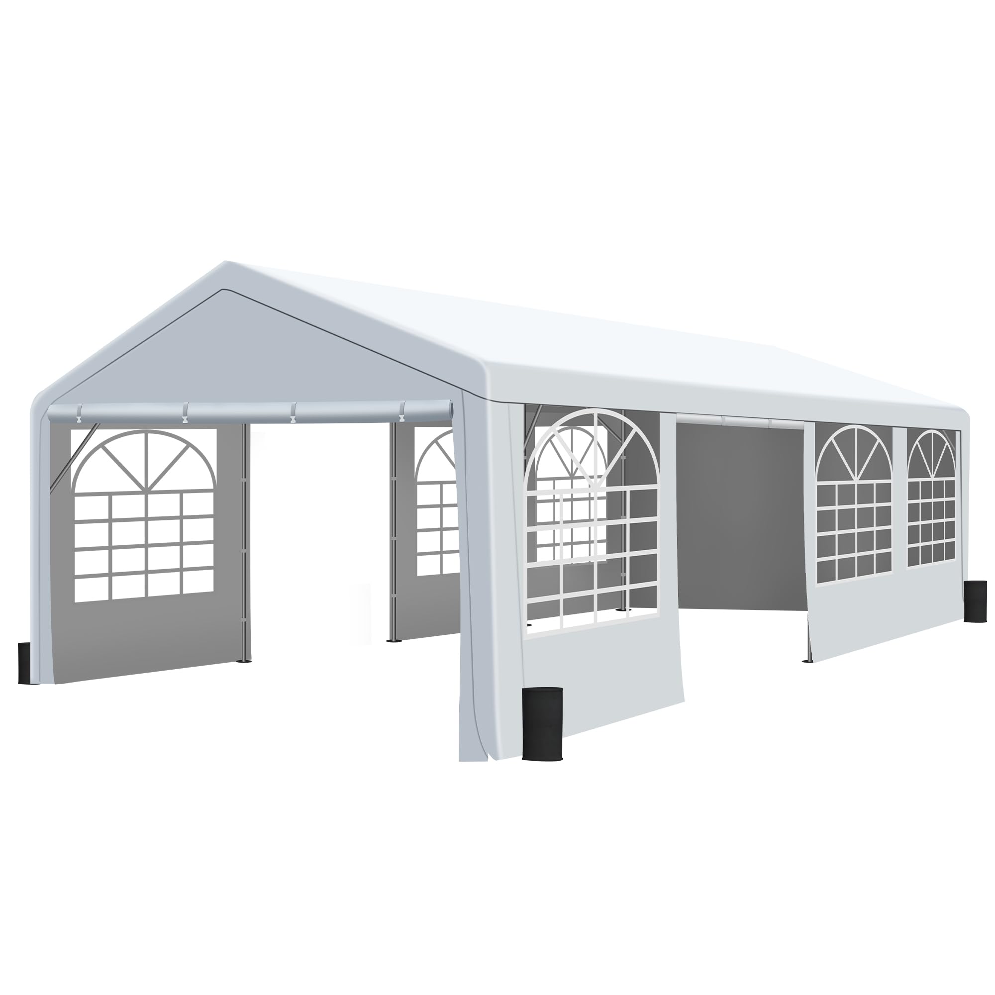 13' x 26' Heavy Duty Outdoor Canopy Tent - Waterproof Party Shelter with 4 Sand Bags for Weddings, Birthday Parties, Backyard Events | Perfect for Outdoor Gatherings, Farmers Markets & Camping Trips