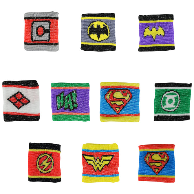 DC Comics Logo Wristbands - 2 Pack Adjustable Sweatbands for Workout & Sports | Perfect for Gym, Running, Basketball & Cosplay