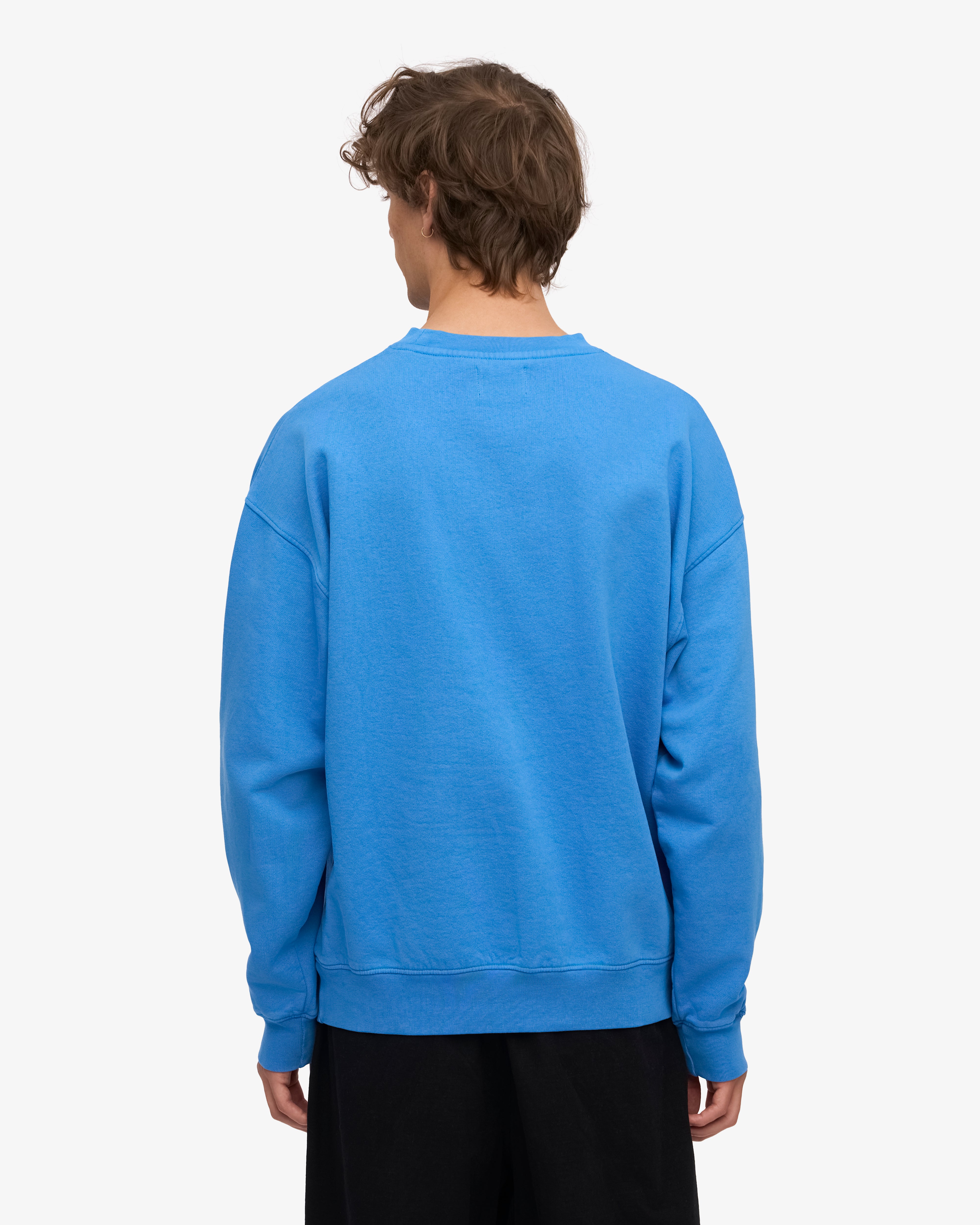 Organic Oversized Crewneck Sweatshirt - Pacific Blue | Soft & Comfortable Unisex Pullover for Casual Wear, Lounge & Street Style