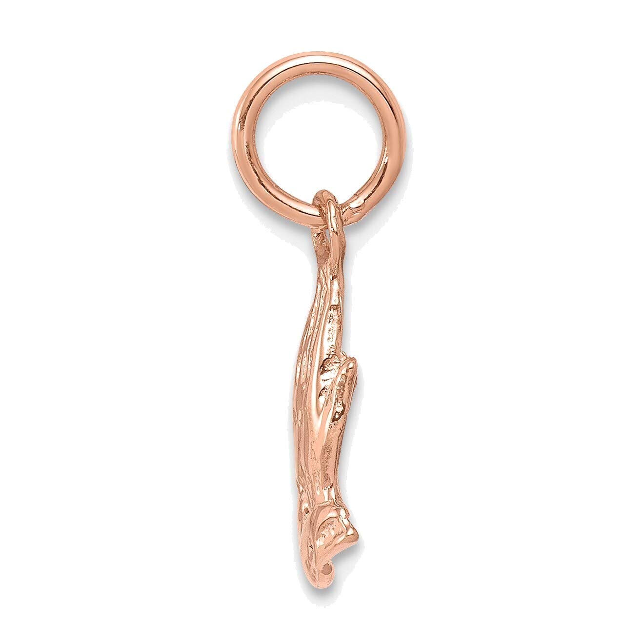 Bonyak 14K Rose Gold Praying Hands Charm Pendant Necklace - Religious Jewelry for Women, Inspirational Gift for Baptism, First Communion & Faith-Based Occasions