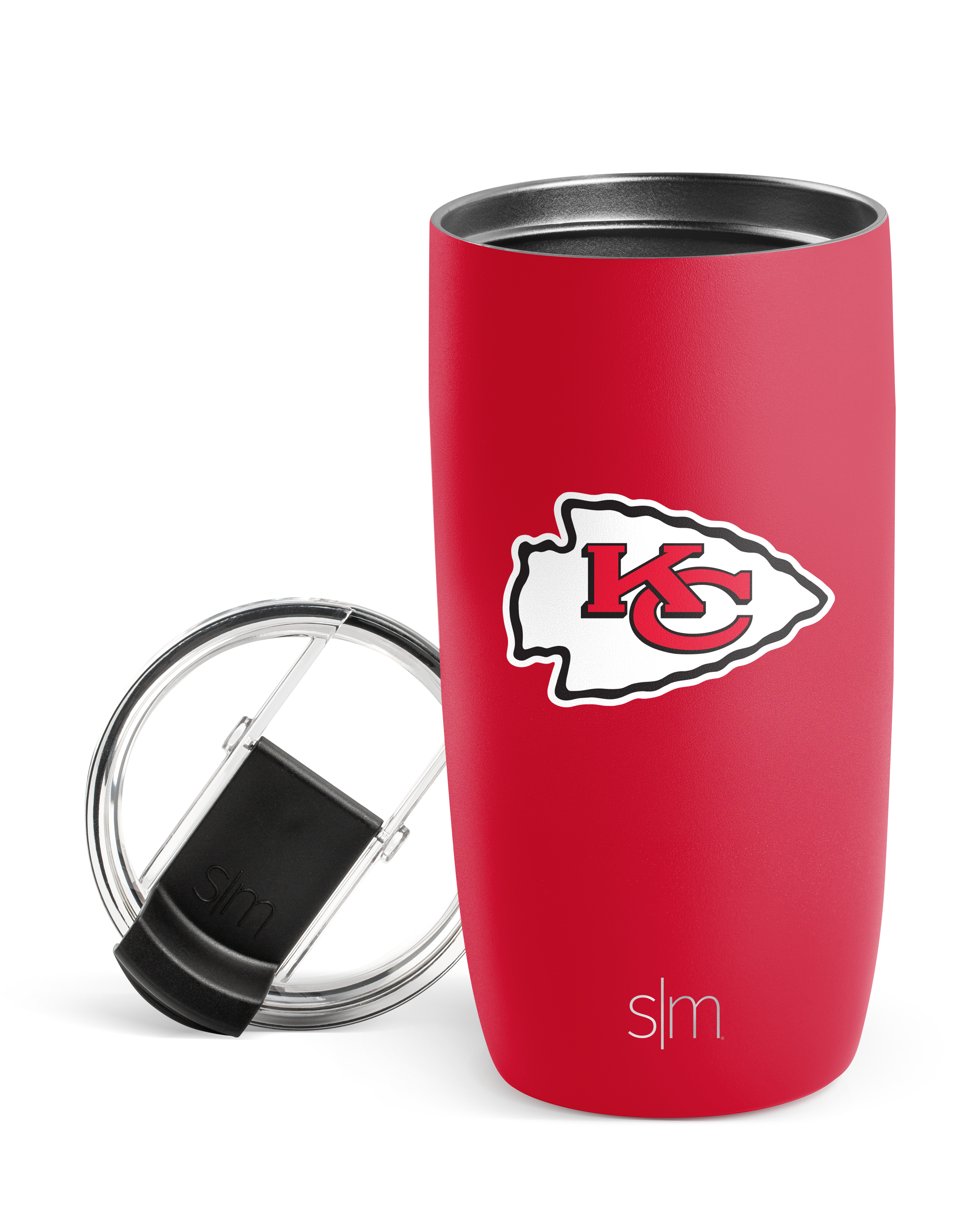 NFL Voyager Stainless Steel Tumbler with Clear Flip Lid & Straw - 20oz Insulated Travel Mug for Hot & Cold Drinks, Perfect for Football Games, Camping and Office Use