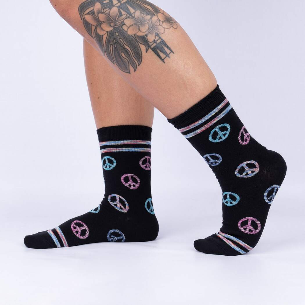 Women's Fun Crew Socks - Sock It To Me Piece of Mind Collection - Comfortable & Stylish Everyday Socks for Work, Gym & Casual Wear