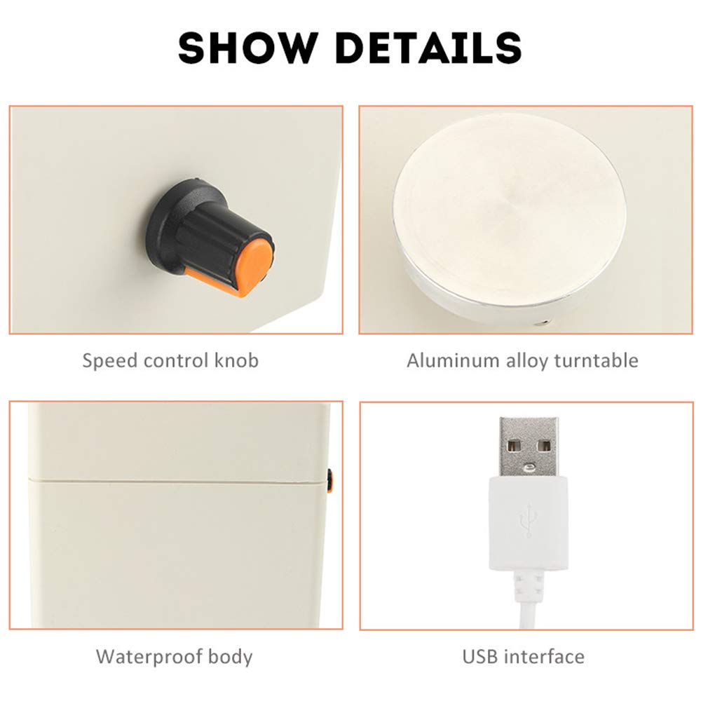 Huanyu Mini Electric Pottery Wheel - 5V USB Ceramic Clay Throwing Machine for DIY Craft & Ceramic Making | Perfect for Beginners, Art Classes & Home Pottery Projects (Package B)