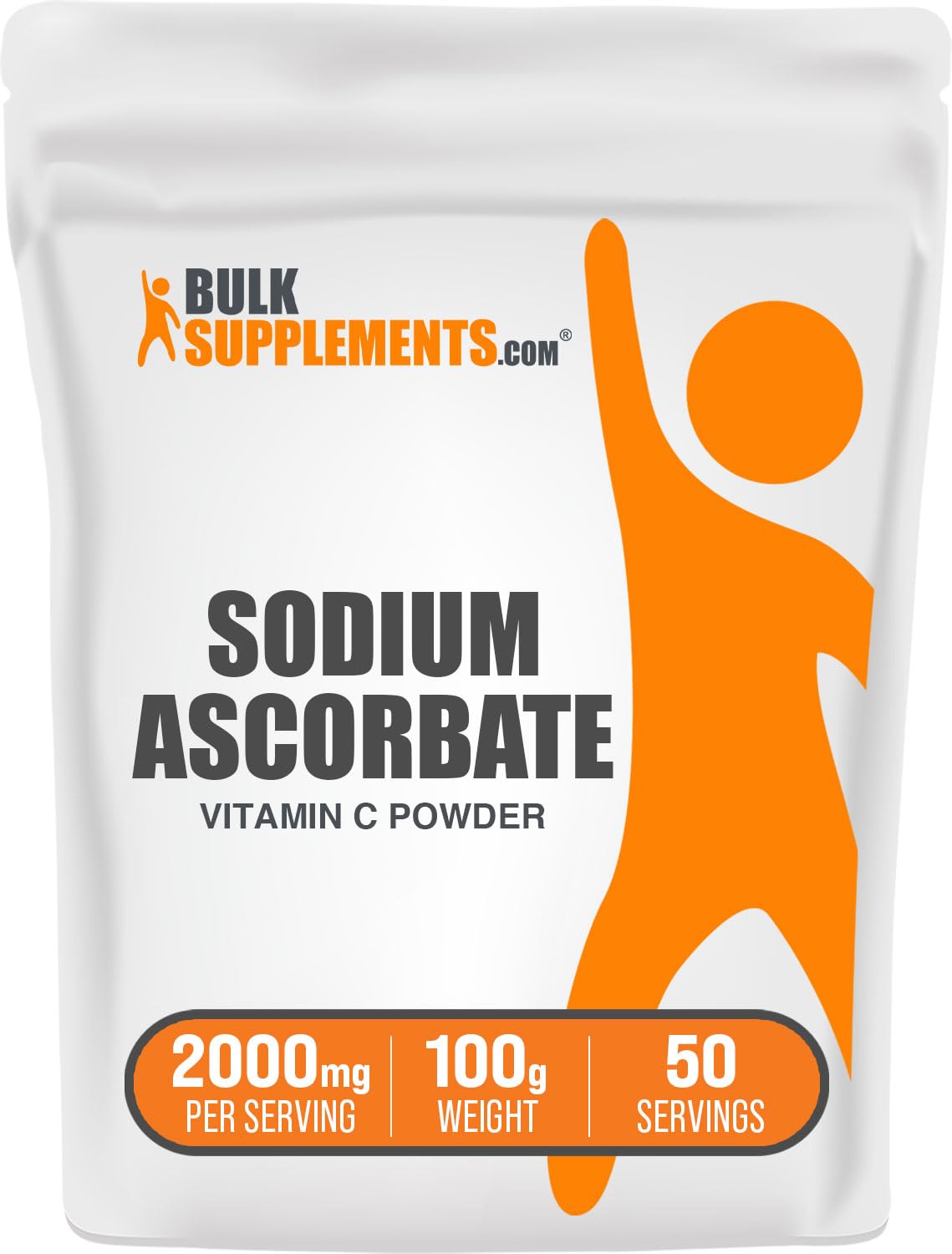 BulkSupplements.com Sodium Ascorbate Powder - Pure Vitamin C Supplement for Immune Support & Antioxidant Benefits (100g/3.5oz) | Ideal for Smoothies, Baking & Daily Wellness Routine