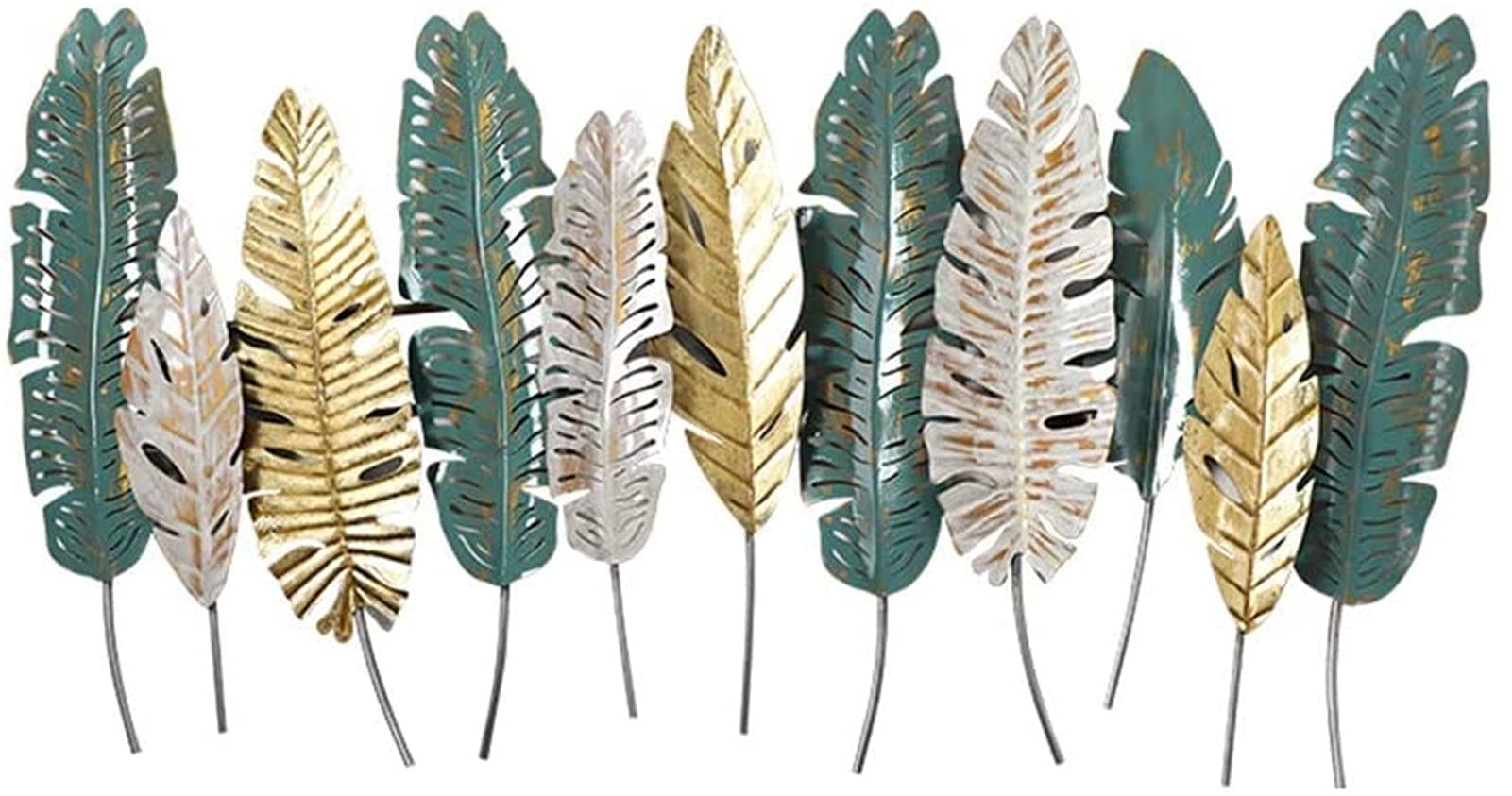 Large Metal Wall Art Decor - 3D Wrought Iron Feather Wall Hanging Sculpture for Home & Office Decoration | Modern Wall Decor for Living Room, Bedroom, Entryway