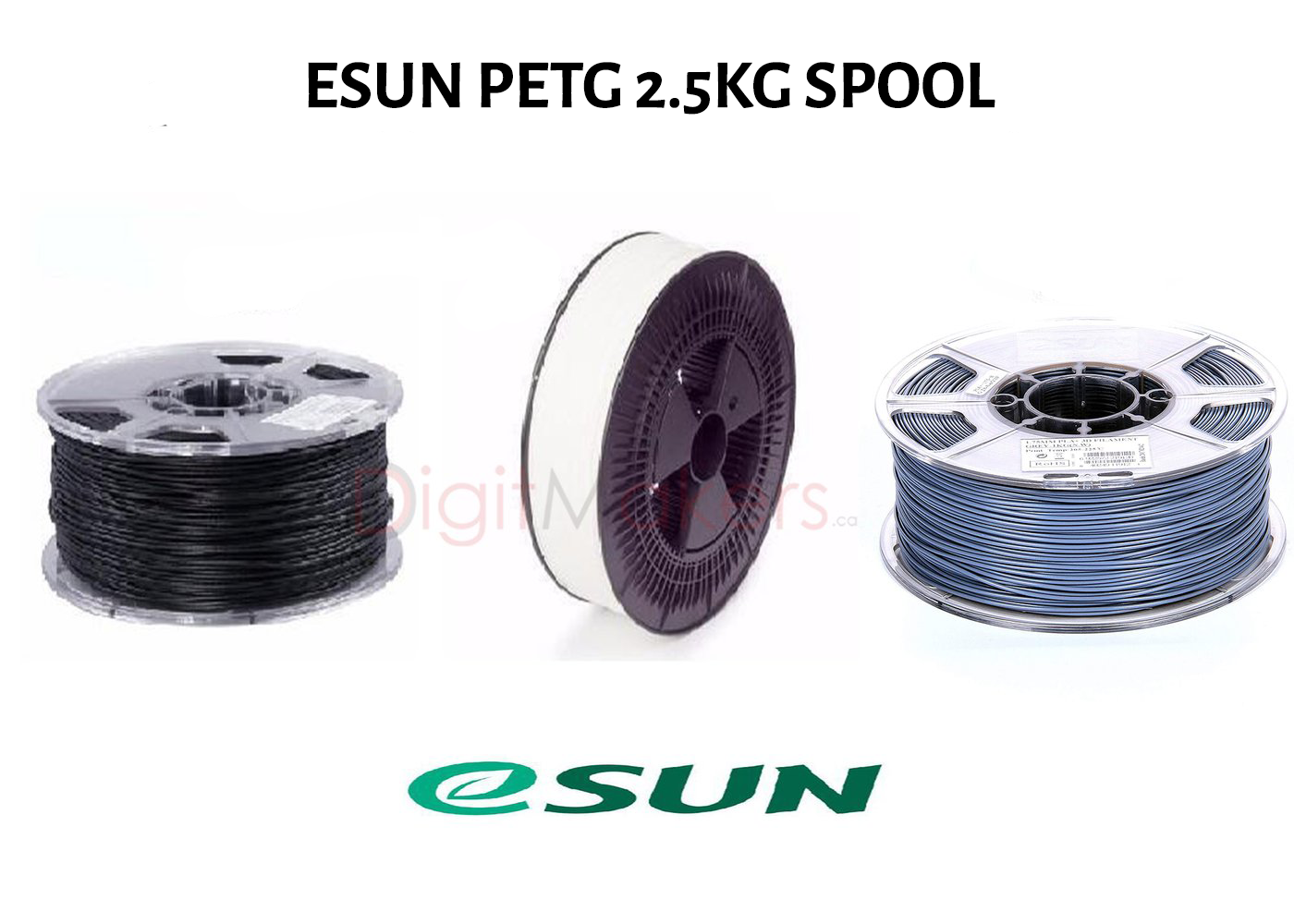 Premium ESUN PETG 3D Printer Filament 2.85mm, 2.5KG Spool - High Strength, Low Warping for Functional Prints, DIY Projects & Prototyping