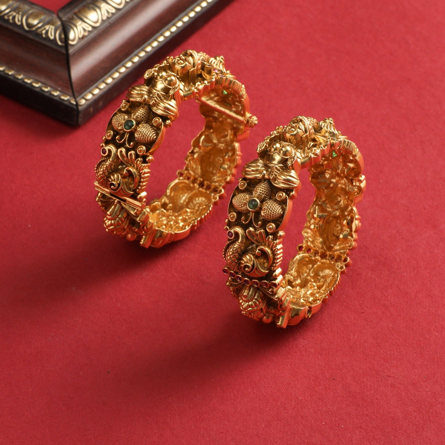 Authentic Ketaki Antique Temple Bangles - Handcrafted Indian Jewelry for Women - Perfect for Weddings, Festivals & Boho Fashion