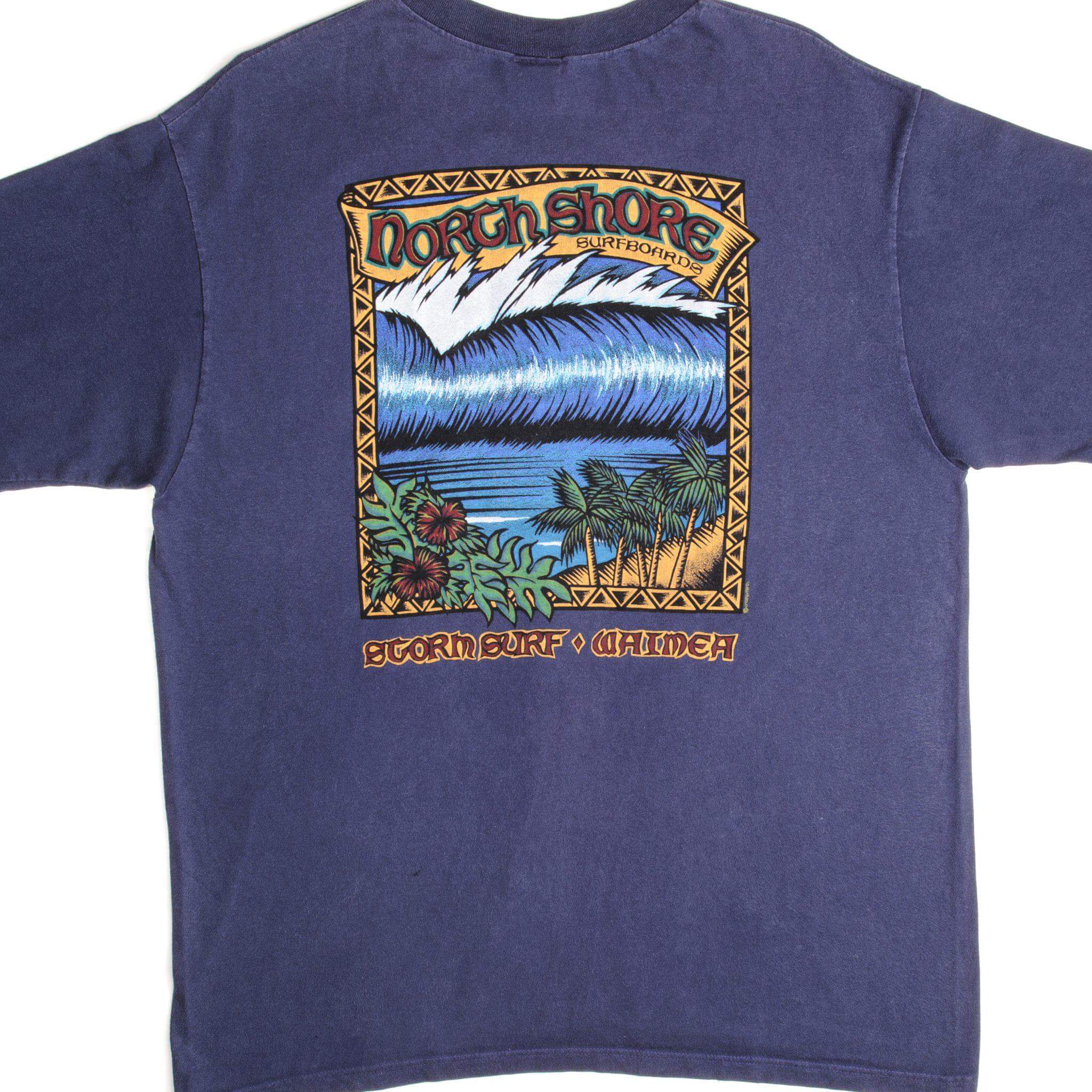 Vintage Crazy Shirt North Shore Surfboards T-Shirt 1990s Size XL Made in USA - Retro Surf Style for Beach, Casual Wear & Collectors