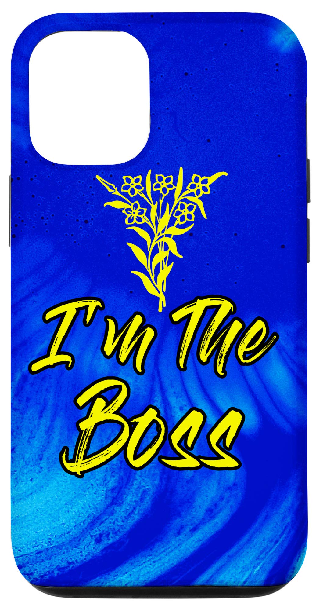 iPhone 12/12 Pro 'I'm the Boss' Blue Protective Case - Slim Fit Shockproof Cover for Everyday Use & Business Professionals