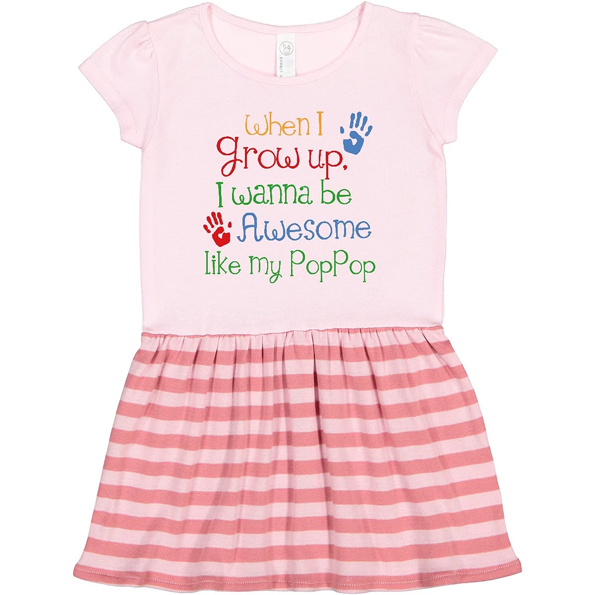 Inktastic Loved by Pop Pop Toddler Dress - Cute & Comfortable Baby Girl Outfit for Playdates, Family Photos & Special Occasions