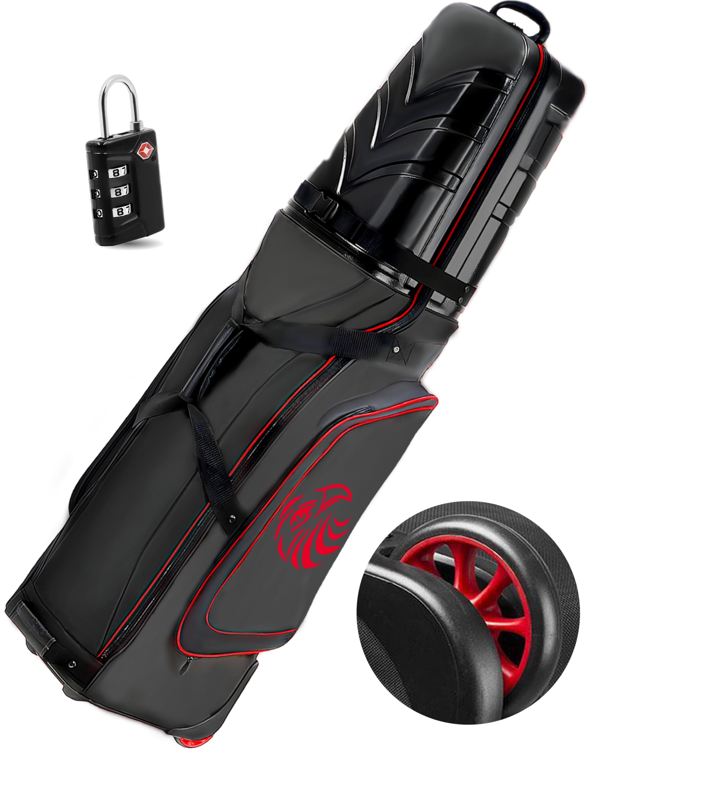 **Yamato Hard Shell Golf Travel Bag with Wheels - TSA-Approved Lock, Durable ABS Golf Club Case for Airline Travel - Perfect Golf Gift for Men & Women (Ideal for Golf Trips & Airline Luggage)**