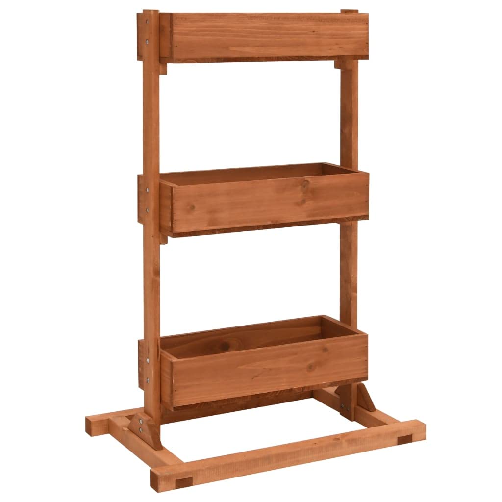 FAMIROSA 20.5x11.8x30.7 Inch Large Wooden Planter Pot - Lightweight 7 lbs Fir Wood Flower Box for Indoor Outdoor Garden, Patio, Balcony Decor