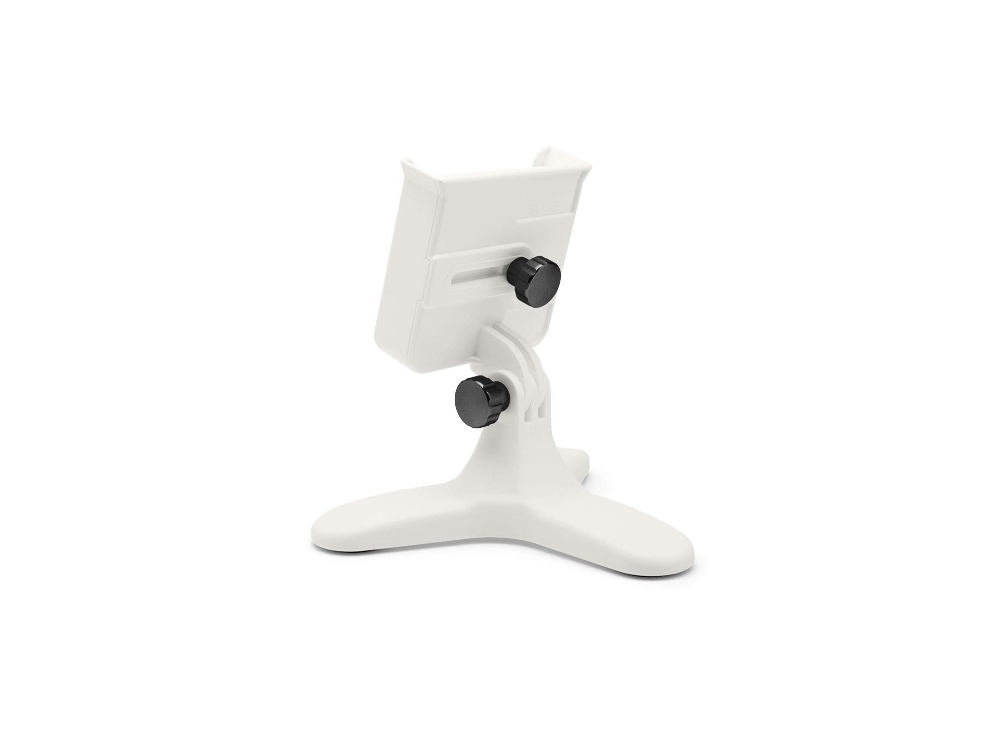 WeatherTech DeskFone XL White - Universal Adjustable Phone Stand for Desk, Counter, Table | Tripod Design Phone Holder for iPhone & Smartphones | Black Metal Knobs | Perfect for Office, Home & Video Calls