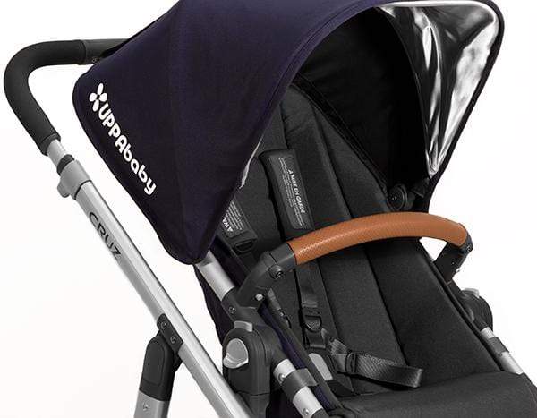 UPPAbaby Leather Bumper Bar Cover for Strollers - Premium Saddle Brown Protection Pad | Perfect for UPPAbaby Vista & Cruz Stroller Accessories | Baby Safety & Comfort While Walking or Jogging