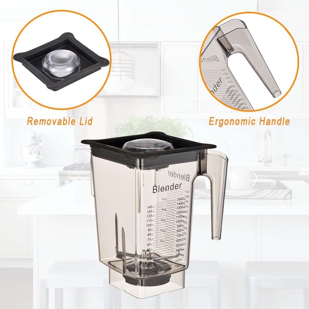 90oz WildSide+ Jar Replacement for Blendtec Blenders - Compatible with Classic/Designer/Professional/Commercial Series (Models 570 575 625 650 725 759 800 825 885) - Perfect for Smoothies, Soups & Nut Butters