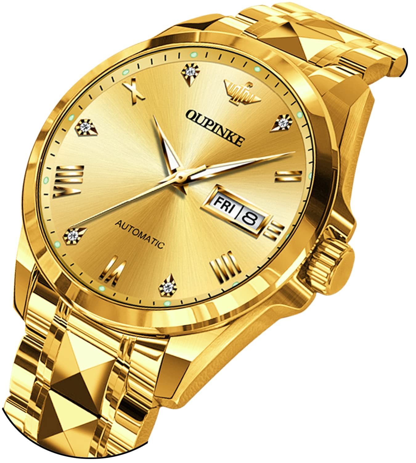 Luxury Automatic Mechanical Watches for Men - Diamond Waterproof Luminous Sapphire Crystal with Tungsten Steel Strap - Perfect for Business, Formal Events & Everyday Wear