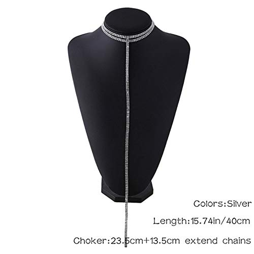 Sparkling Rhinestone Body Chains for Women - Layered Crystal Choker & Waist Jewelry Set | Sexy Nightclub Party Wear, Festival Accessories, Boudoir Photo Shoot, Bachelorette Outfit Enhancer