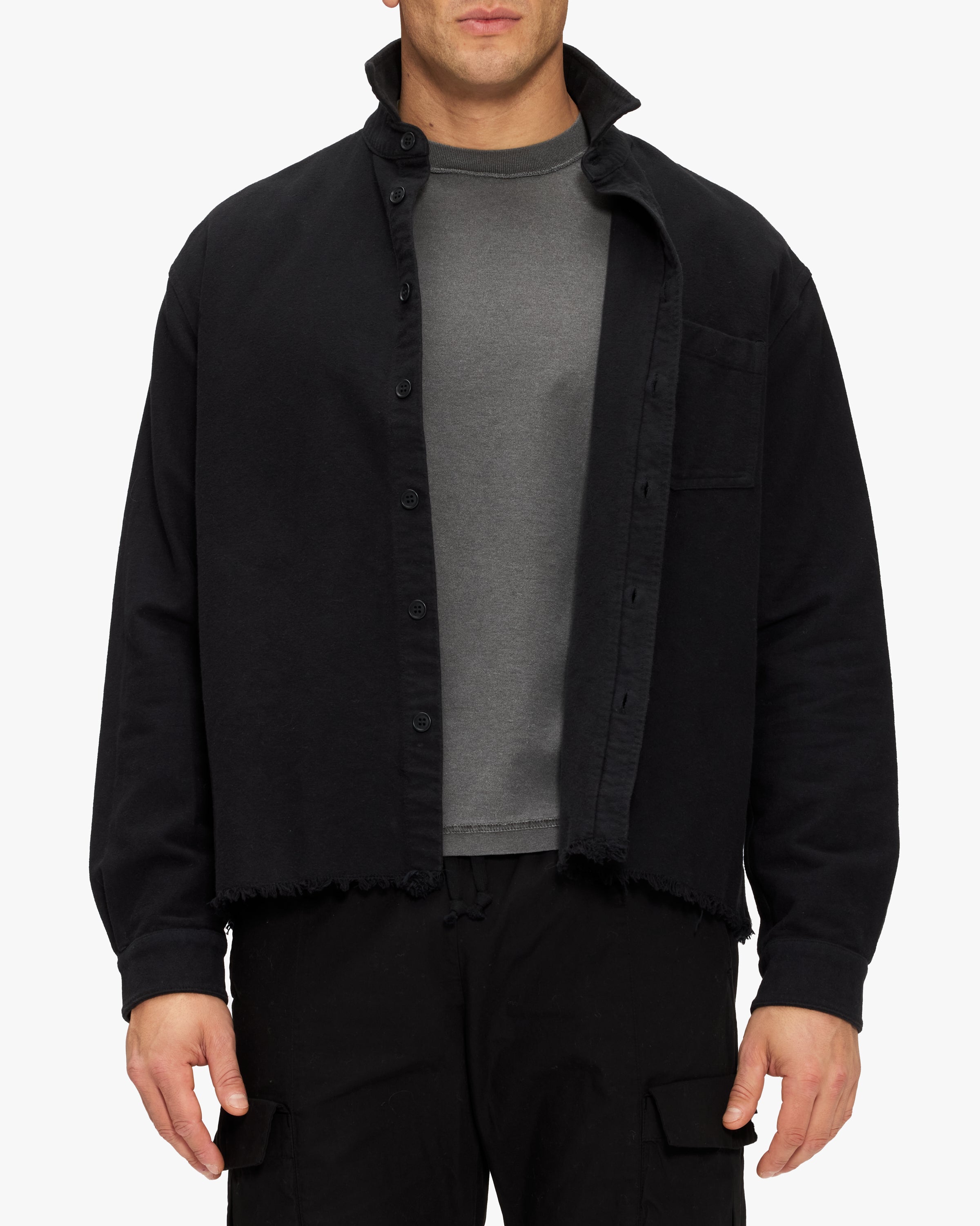 John Elliott Hemi Oversized Shirt for Men - Solid Color Casual Button Down Shirt - Perfect for Streetwear, Layering & Everyday Outfits